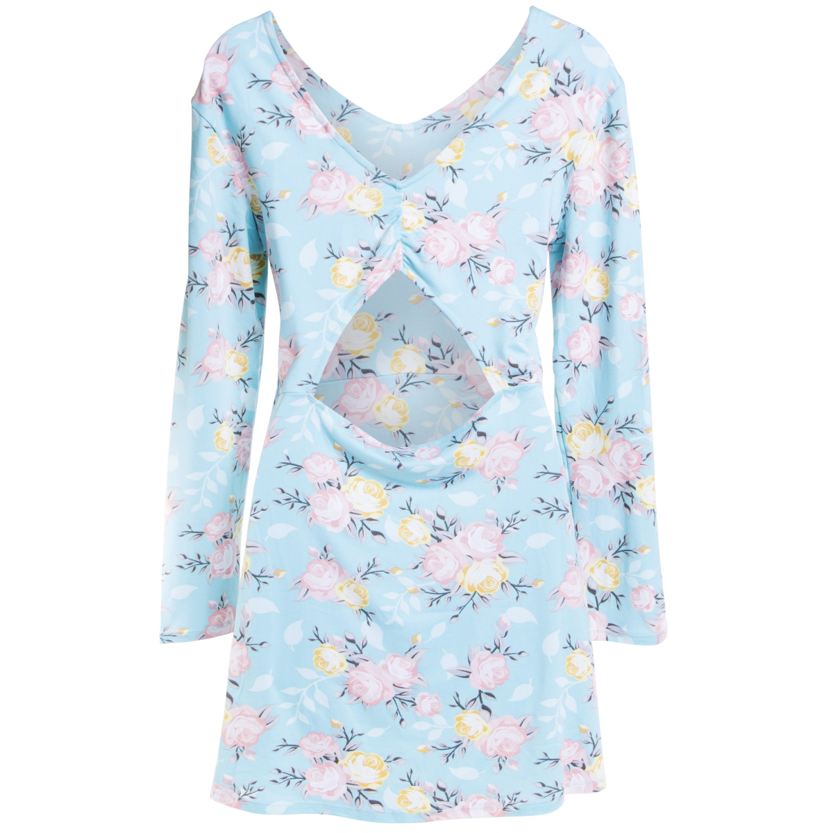 Juniors Skater Dress - Blue Floral
