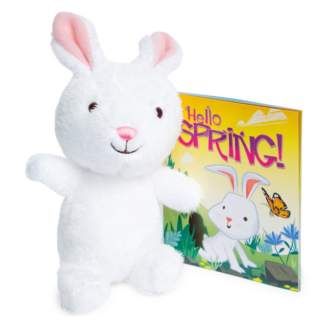 Hello Spring! Book & Huggable Plush Bunny Gift Set