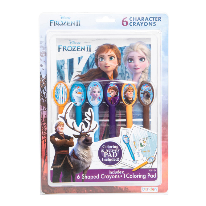 Disney Frozen 2 Character Crayons & Coloring Pad Set