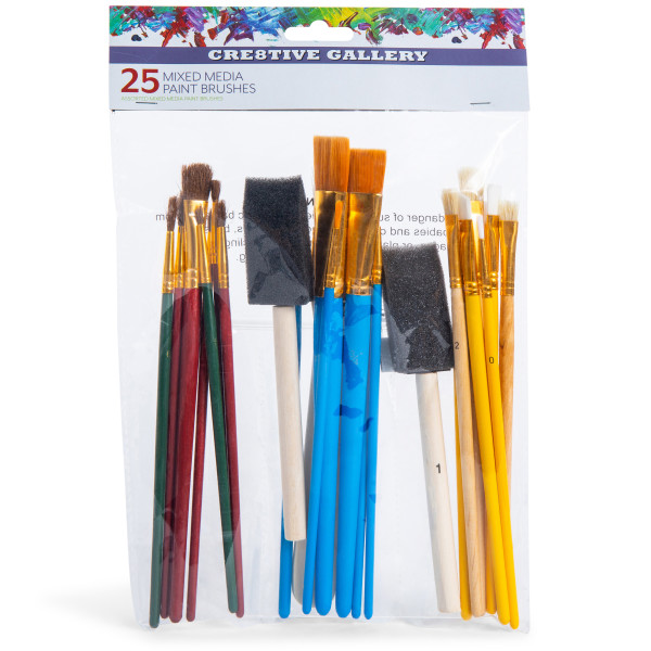 Mixed Media Paintbrushes 25-Count
