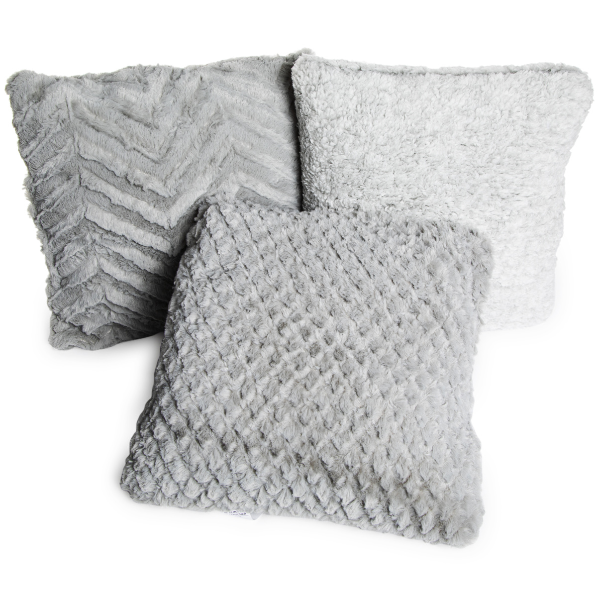 Luxe Collection Textured Pillow - Gray 16in x