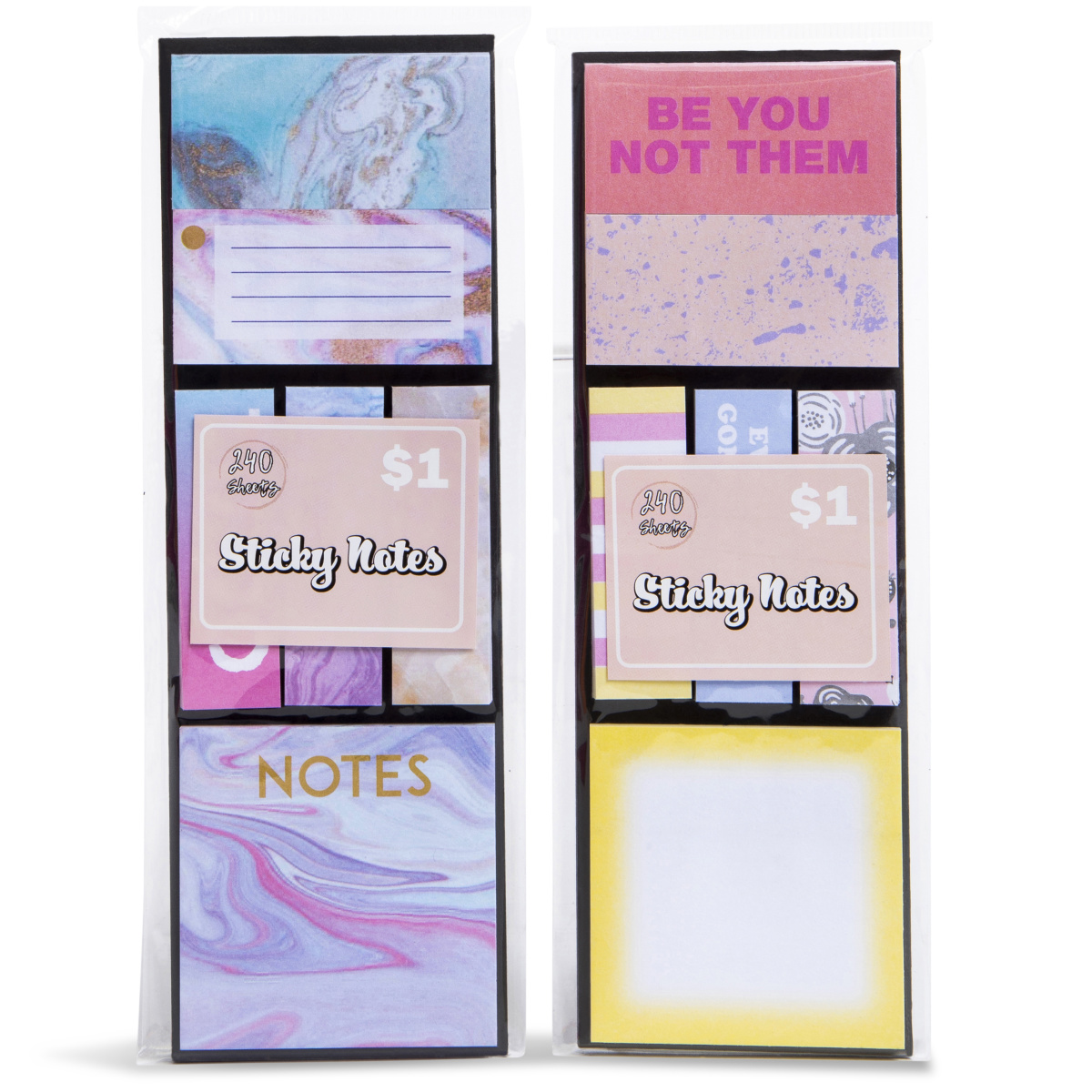 Sticky Notes Variety Pack w/ 240 Sheets