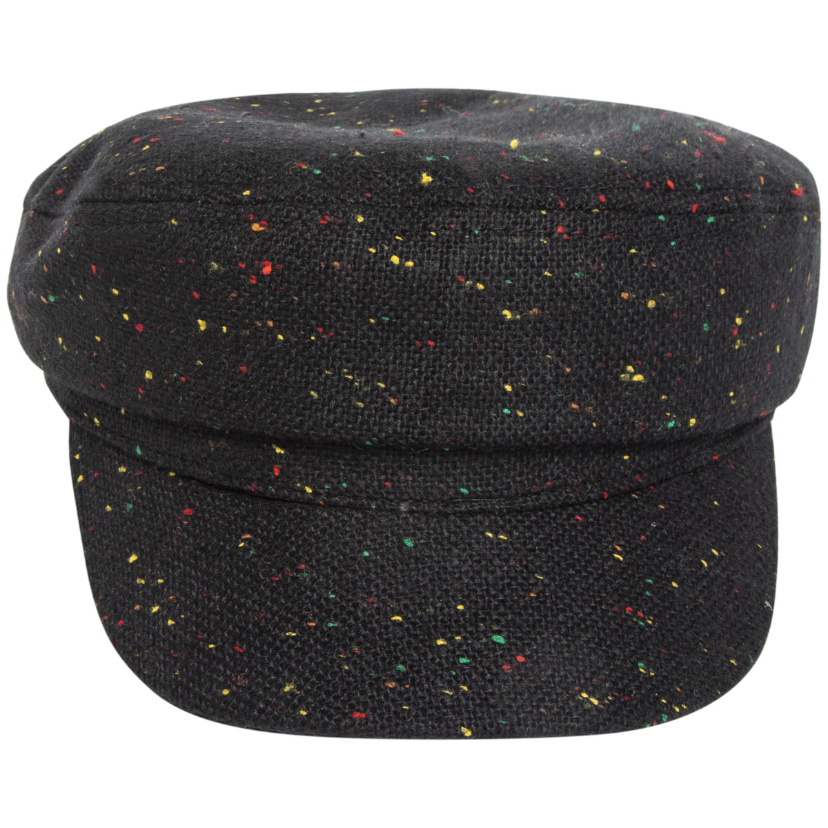 Speckled Black Cabbie Hat