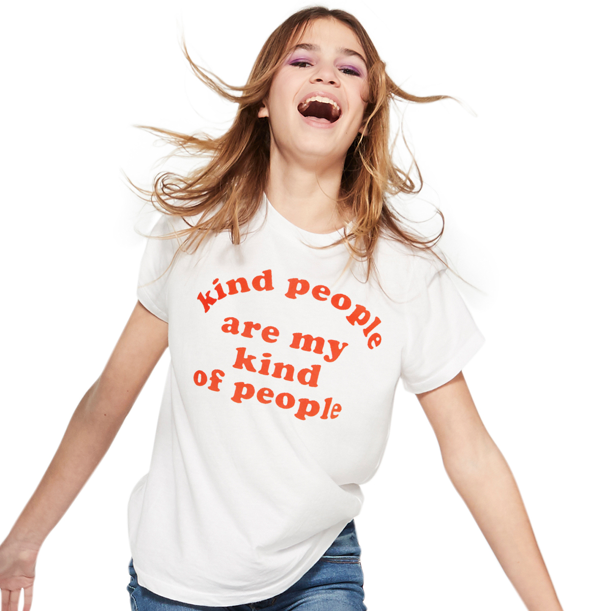 Juniors 'Kind People' Retro Graphic Tee