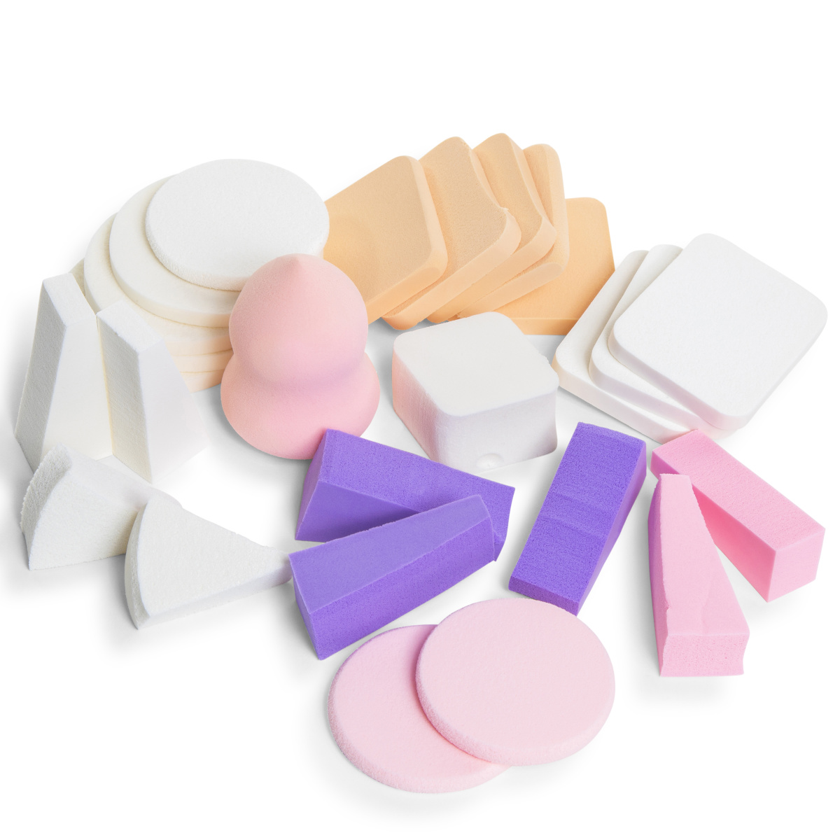 Spa Savvy™ 25-Piece Cosmetic Sponges + Blending Sponge Set
