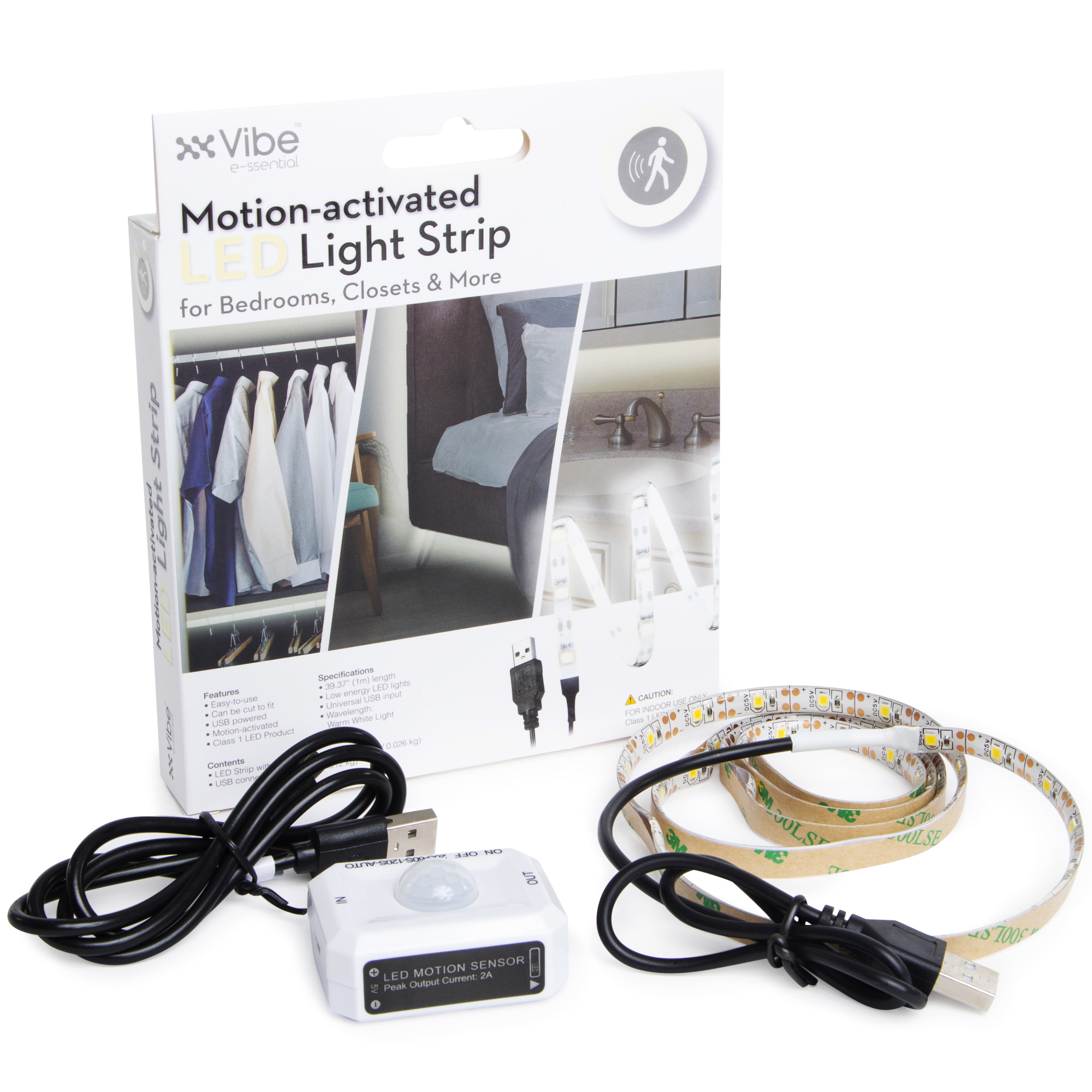 Motion-Activated LED Light Strip - Warm White