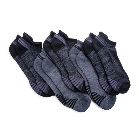 Series-8 Fitness™ Guys Black & Gray Performance Low-Cut Socks 5-Pack