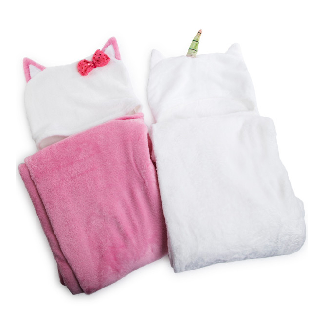 Cozy Hooded Blanket 60in - Kitty, Unicorn