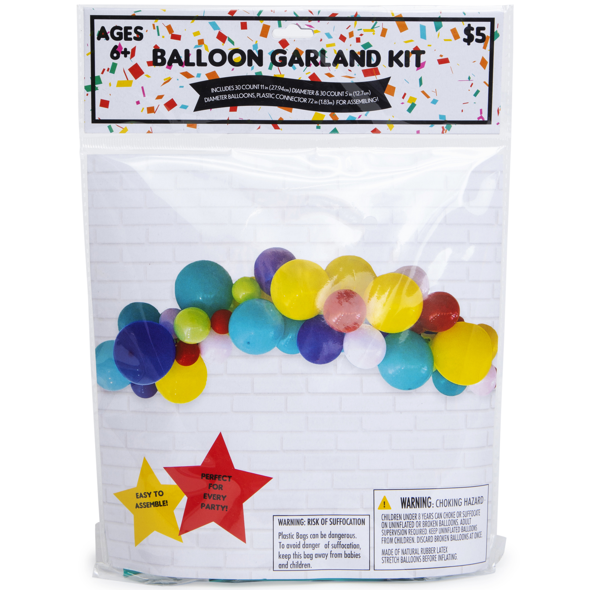 Party Balloon Garland Kit 60-Count