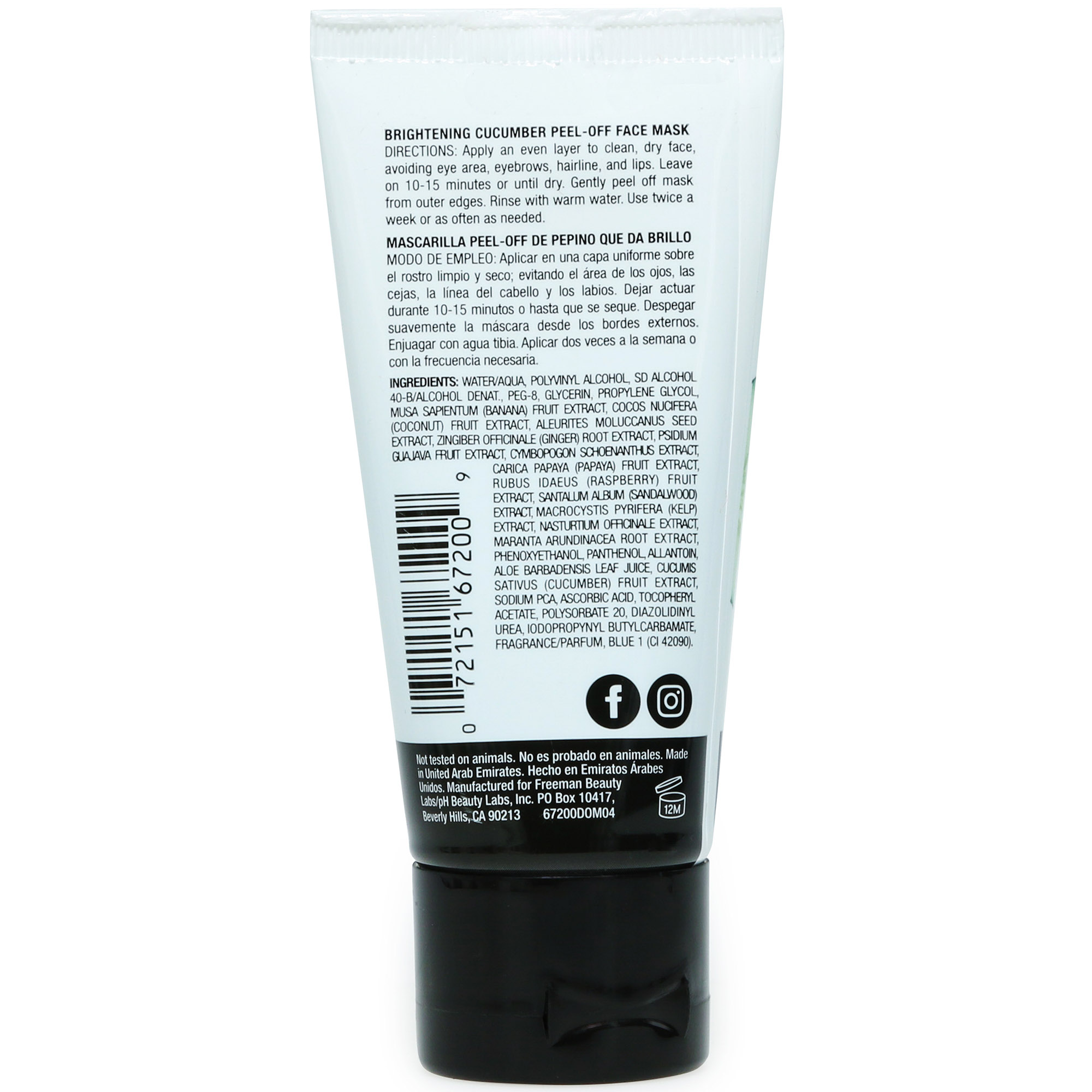 Freeman® Basics Brightening Cucumber Peel-Off Face Mask 1.5oz