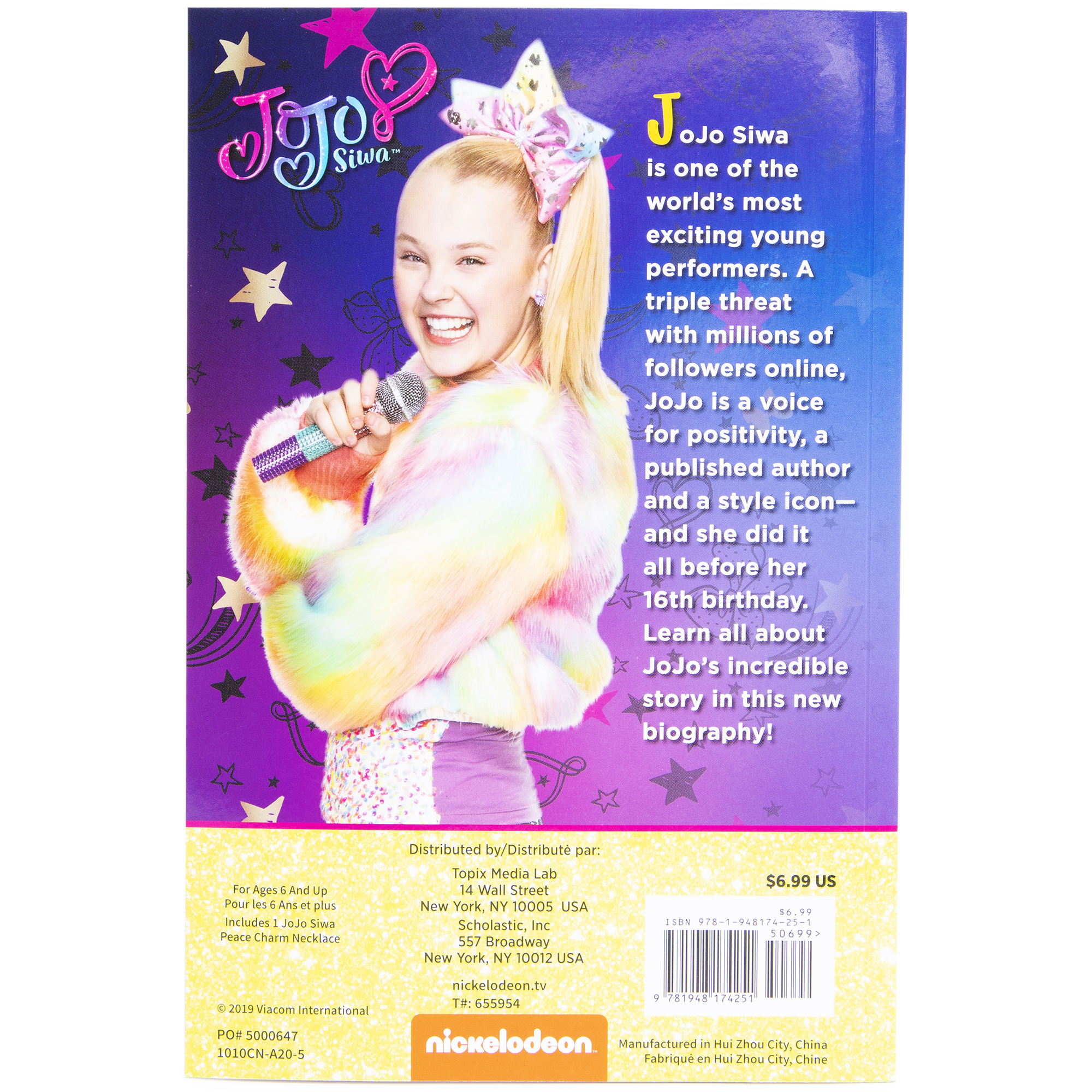 Jojo Siwa™ My Life Story (So Far) Autobiography Book & Necklace Set