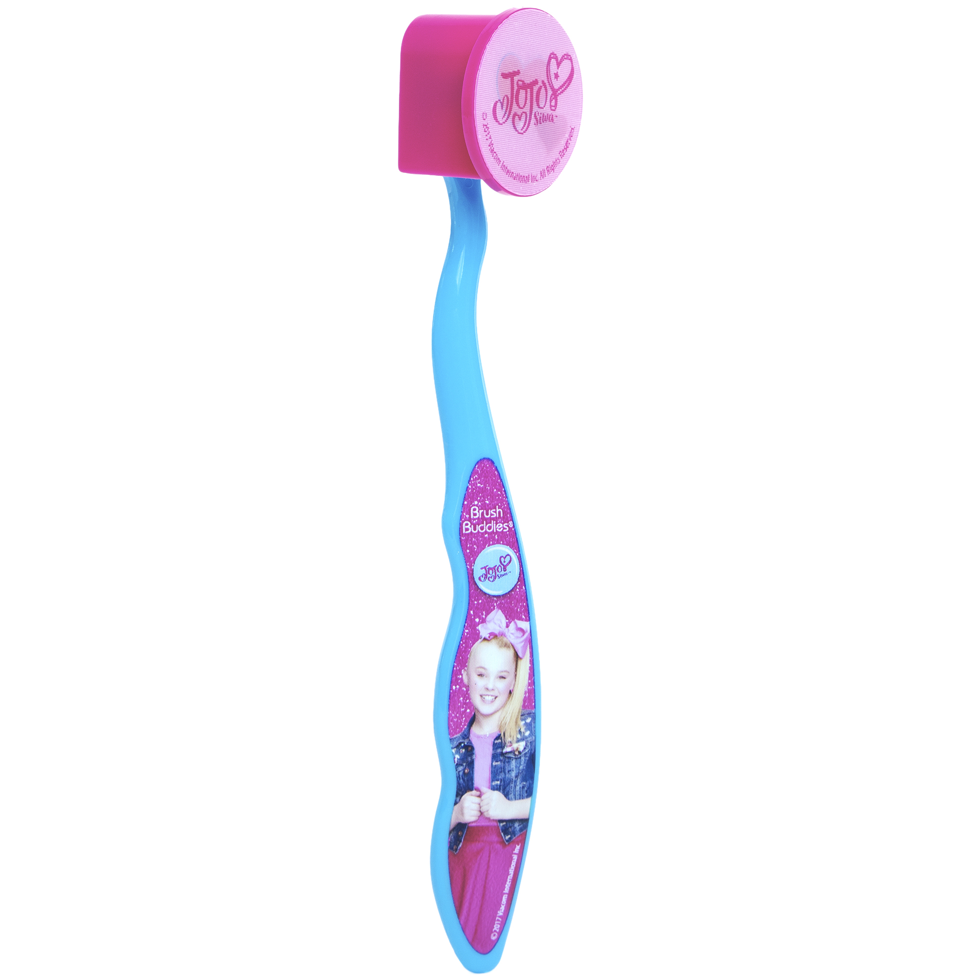Jojo Siwa™ Kids Travel Toothbrush & Mystery Cap Brushbuddies™ Set
