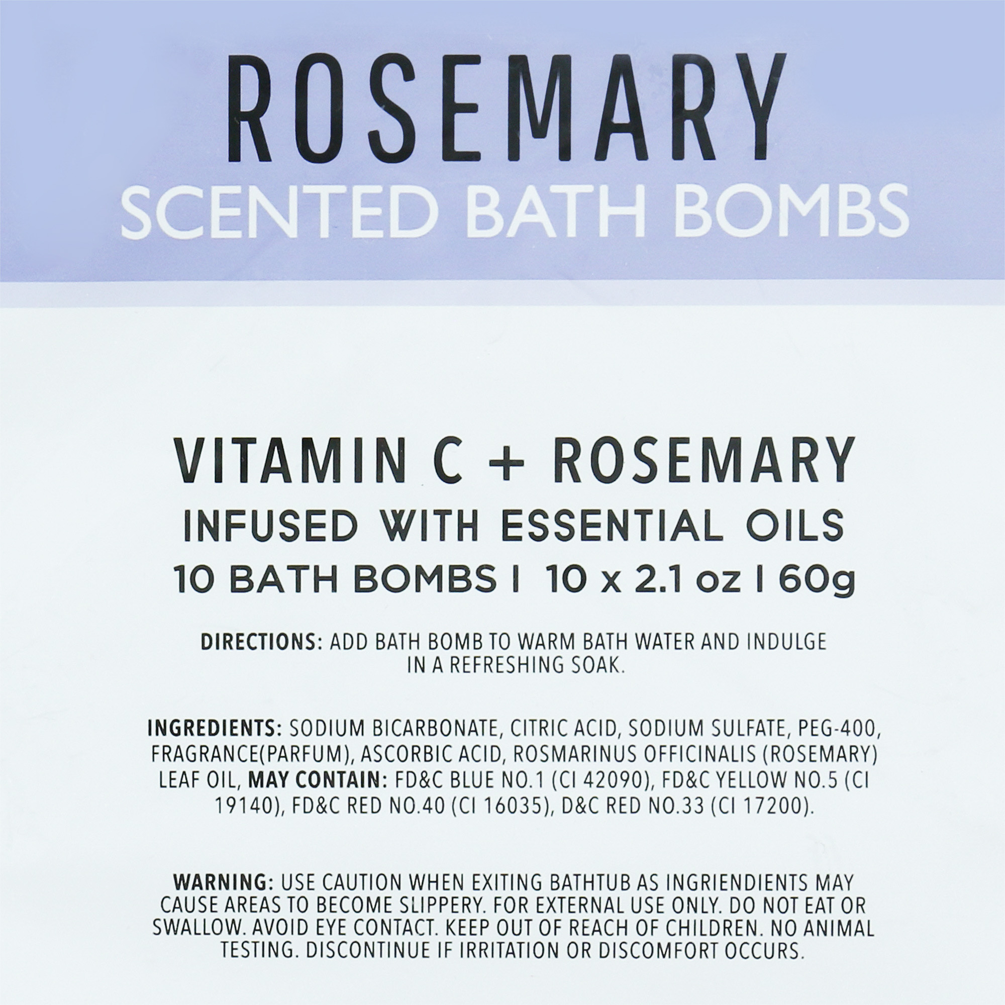 Vitamin C + Rosemary Scented Bath Bombs 10-Count