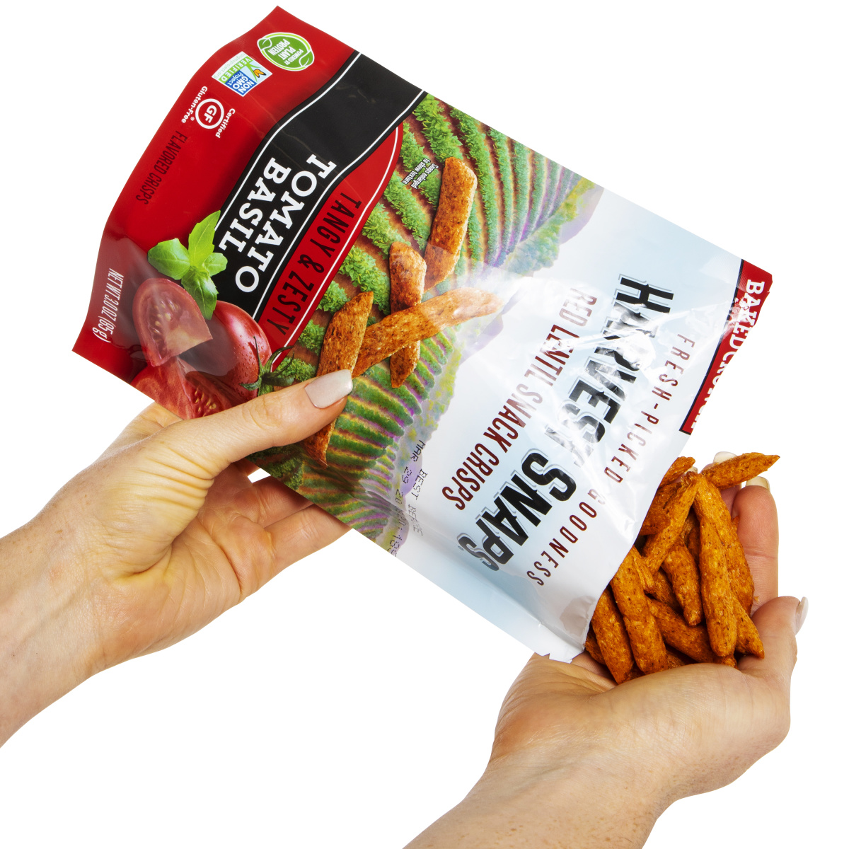 Harvest Snaps® Red Lentil Snack Crisps - Tomato Basil