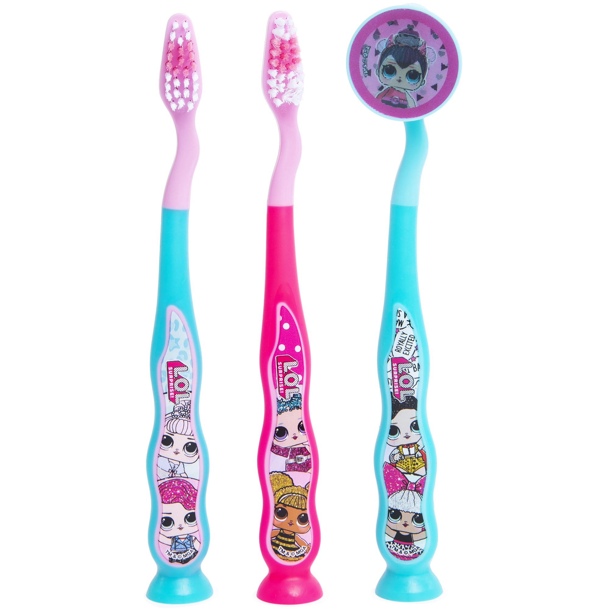 Firefly® L.O.L. Surprise™ Suction Cup Toothbrush 3-Pack