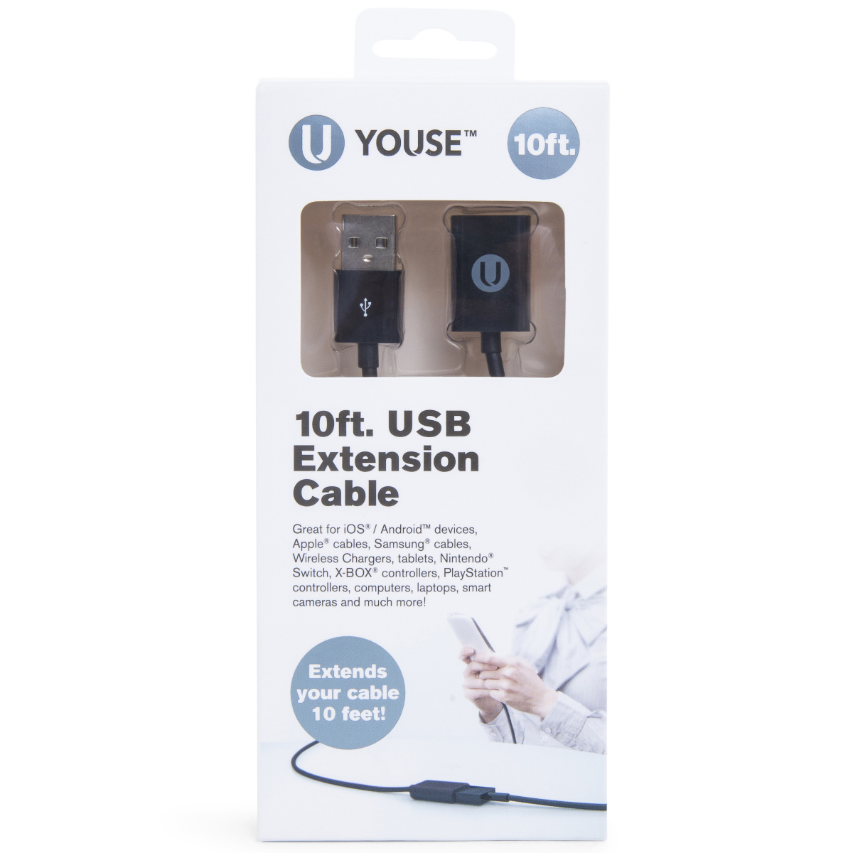 U-Youse™ 10ft. USB Extension Cable