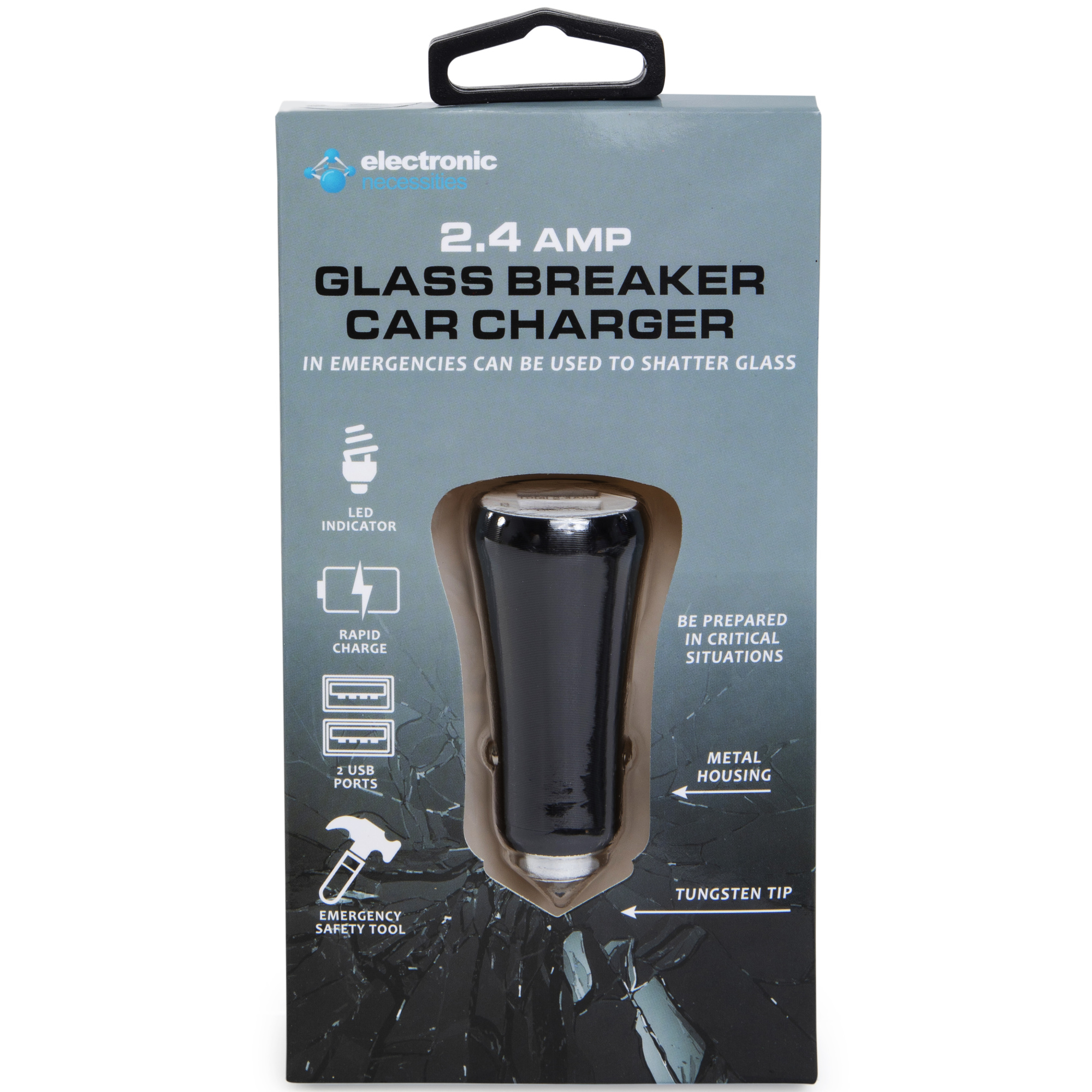 Glass Breaker Car Charger 2.4Amp