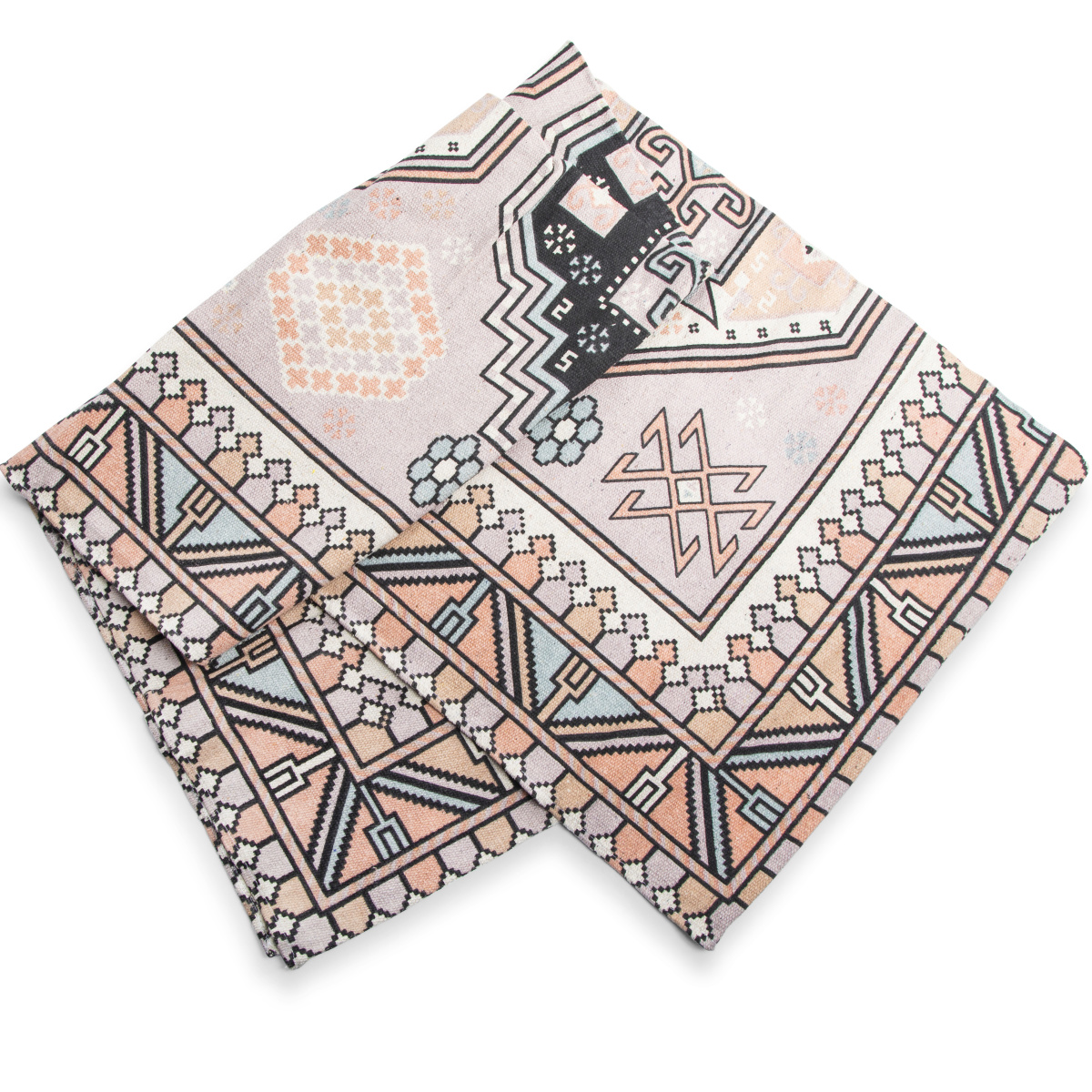 Printed Cotton Kilim Rug 3ft x 5ft