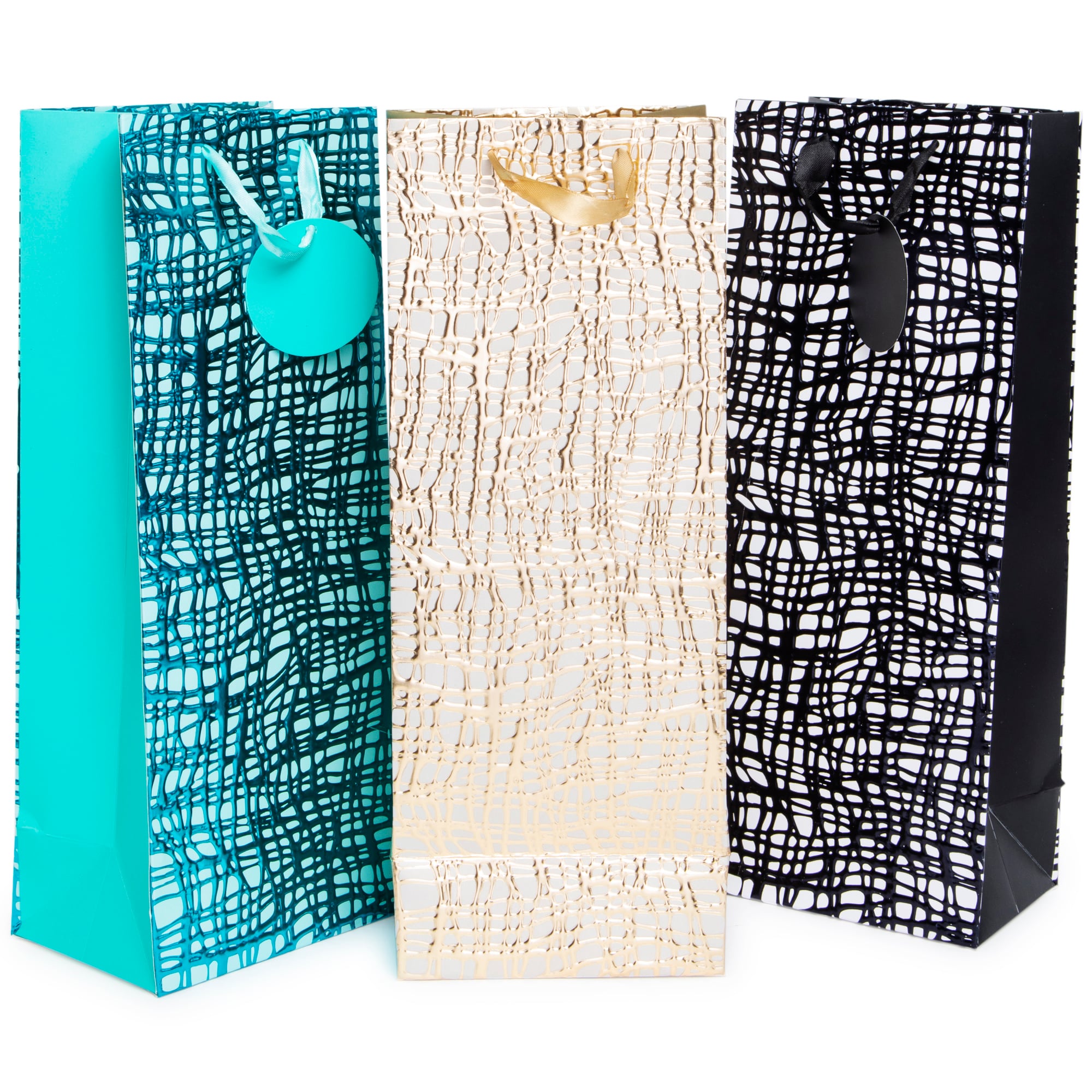 Textured Bottle Gift Bag 5.5in x 14.25in