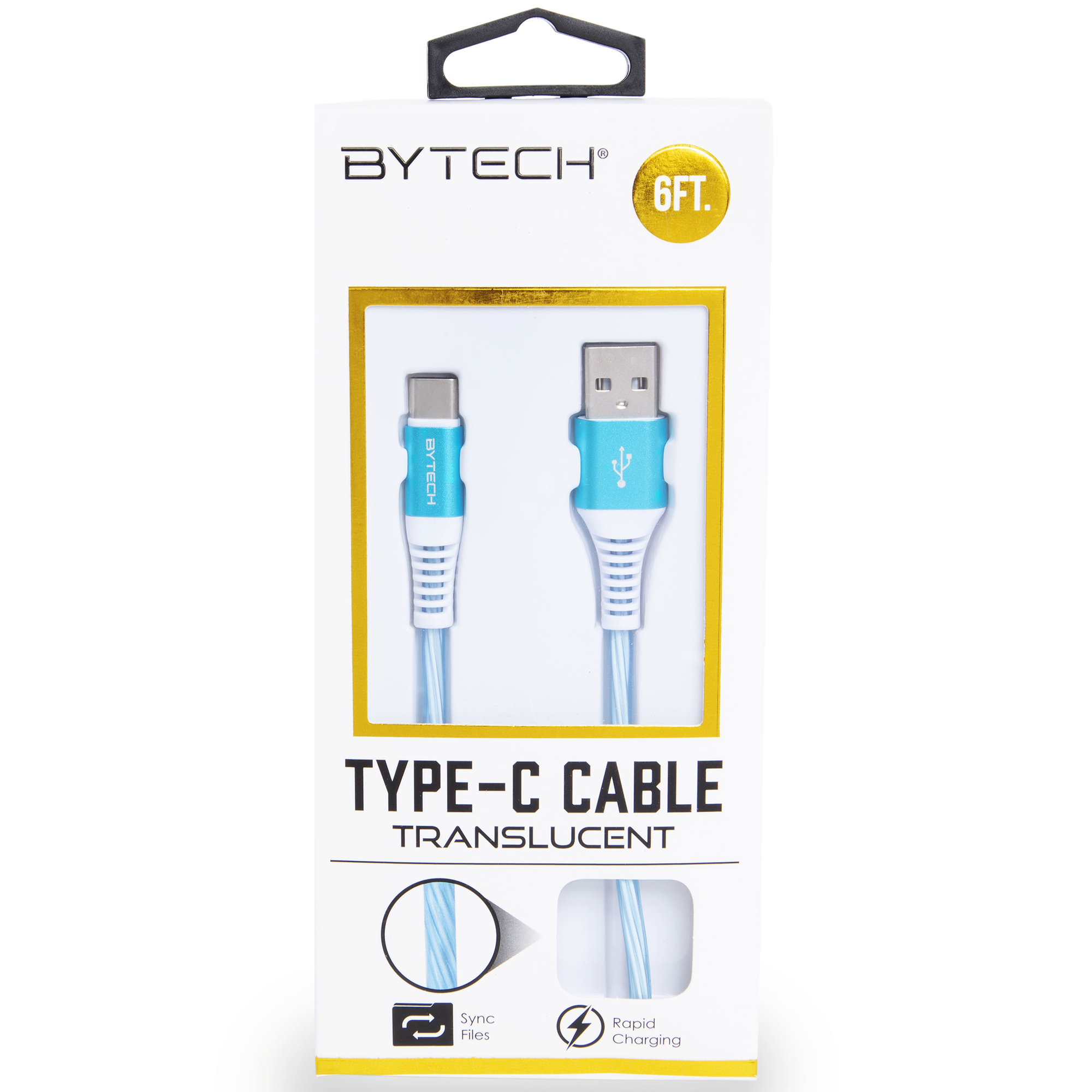 6ft USB-C Cable Translucent Colors