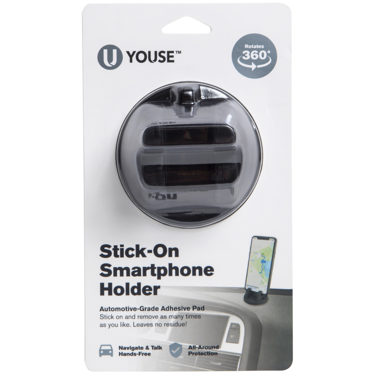 U Youse™ Stick-On Smartphone Holder For Car Dash