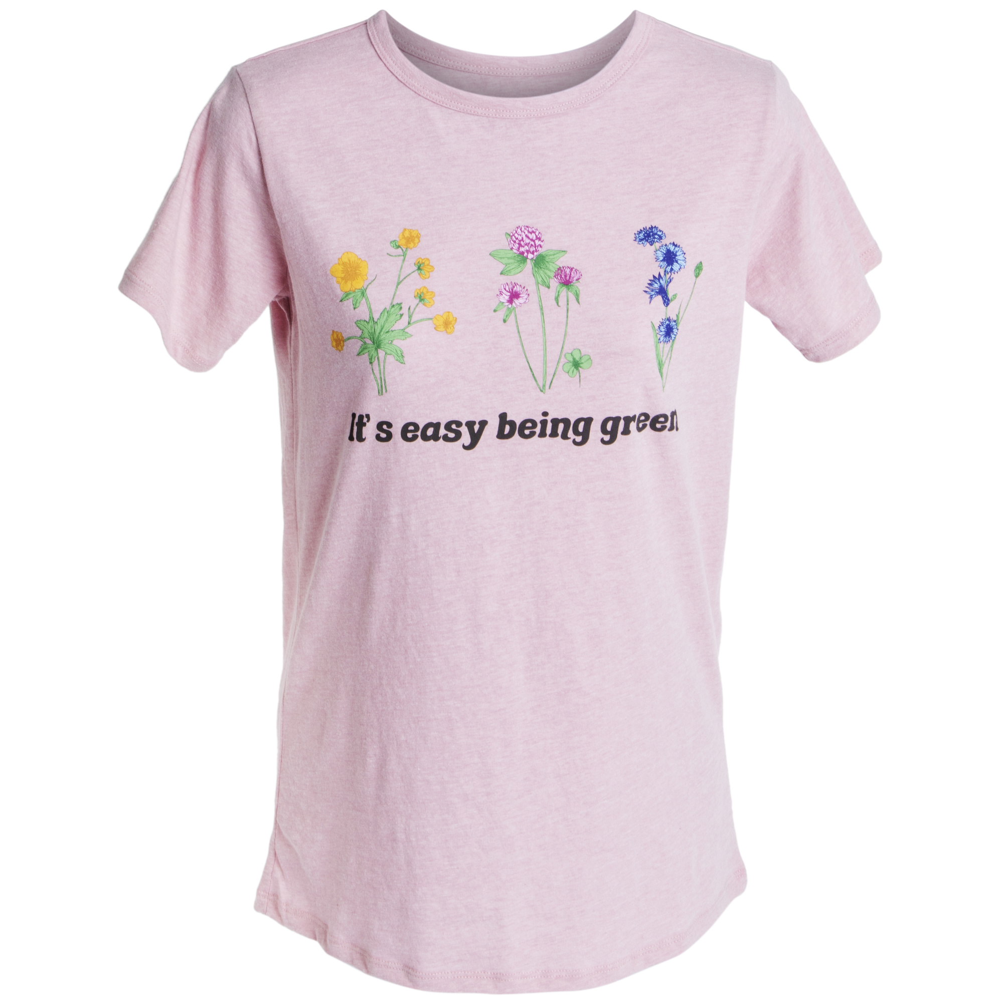 Juniors 'It's Easy Being Green' Floral Graphic Tee