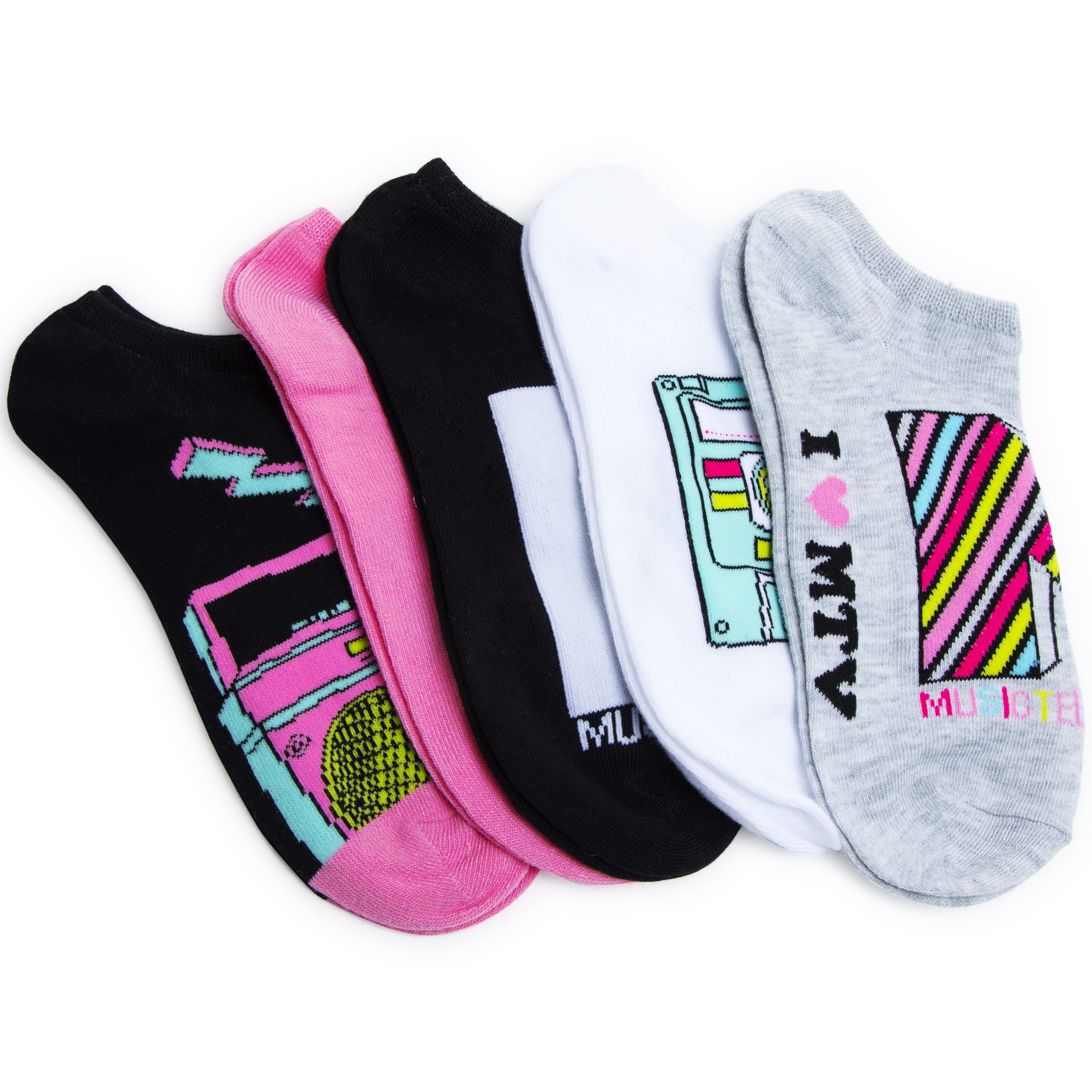 Ladies Mtv™ No-Show Ankle Socks 5-Pack