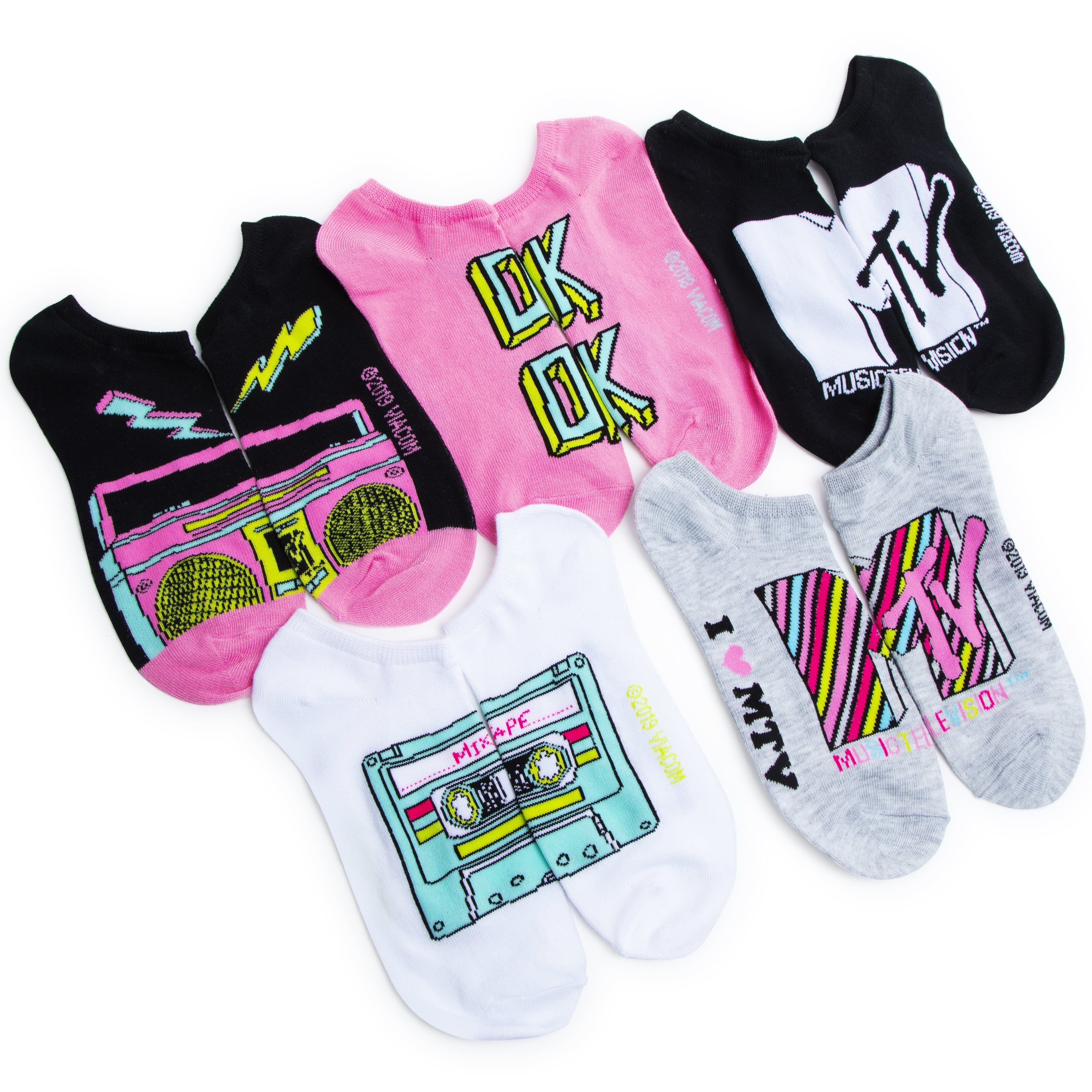 Ladies Mtv™ No-Show Ankle Socks 5-Pack