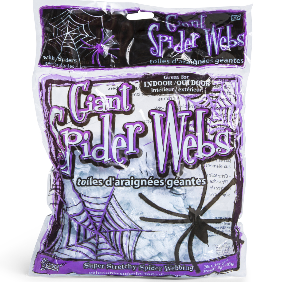 Giant White Spider Web Decoration