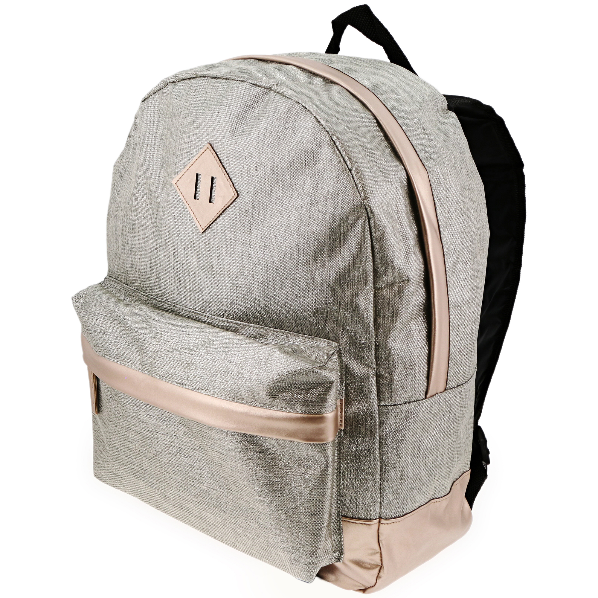 Metallic Polyester Backpack 16in