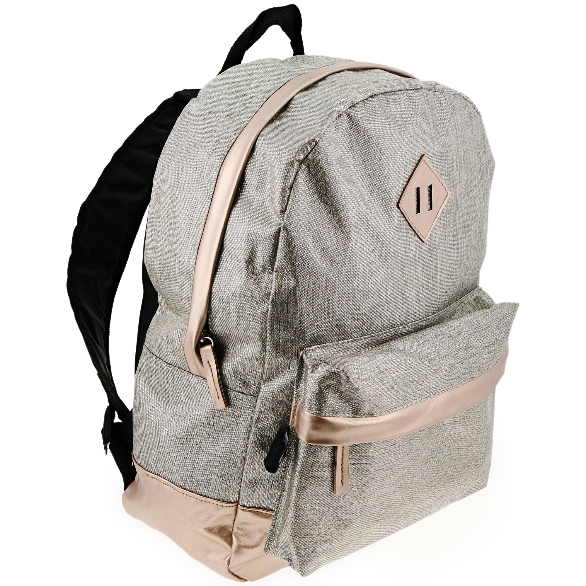 Metallic Polyester Backpack 16in