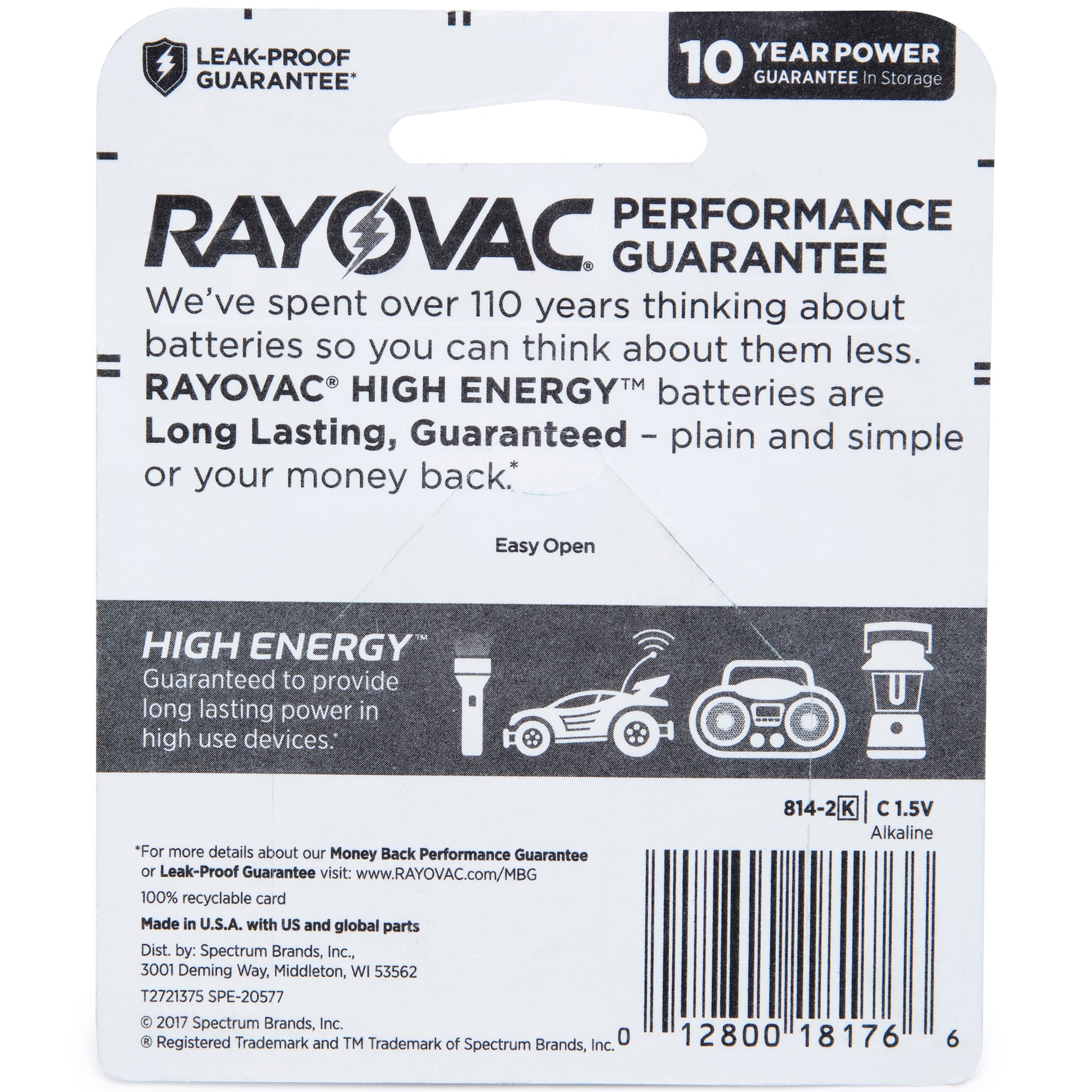 Rayovac® High Energy™ C Batteries 2-Pack
