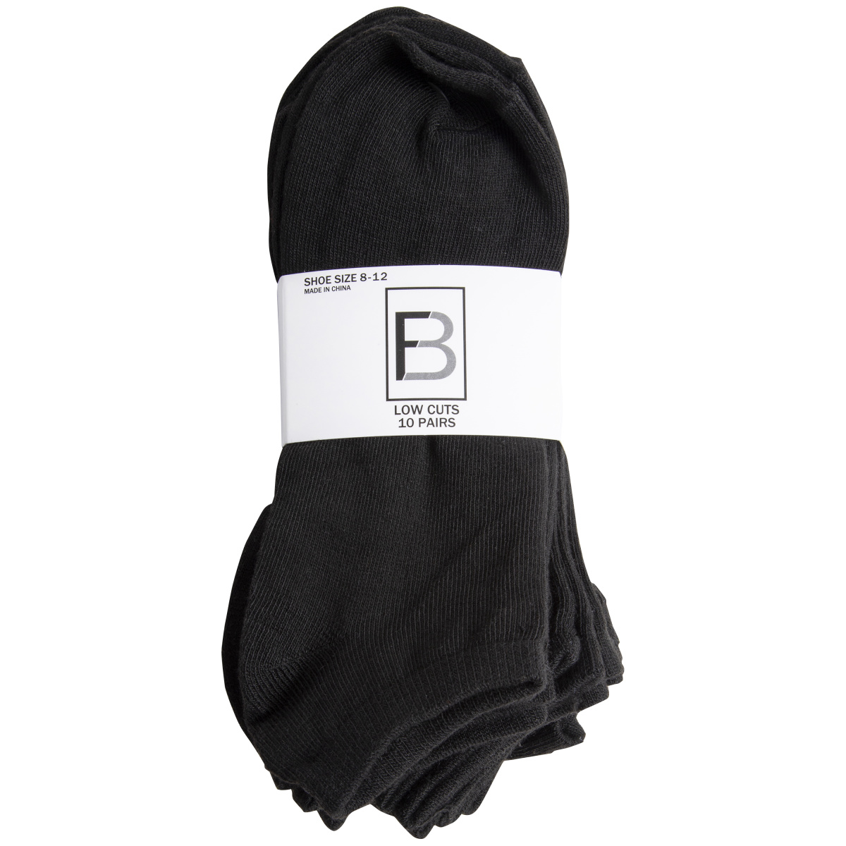 Mens Low-Cut Black Ankle Socks 10-Pack