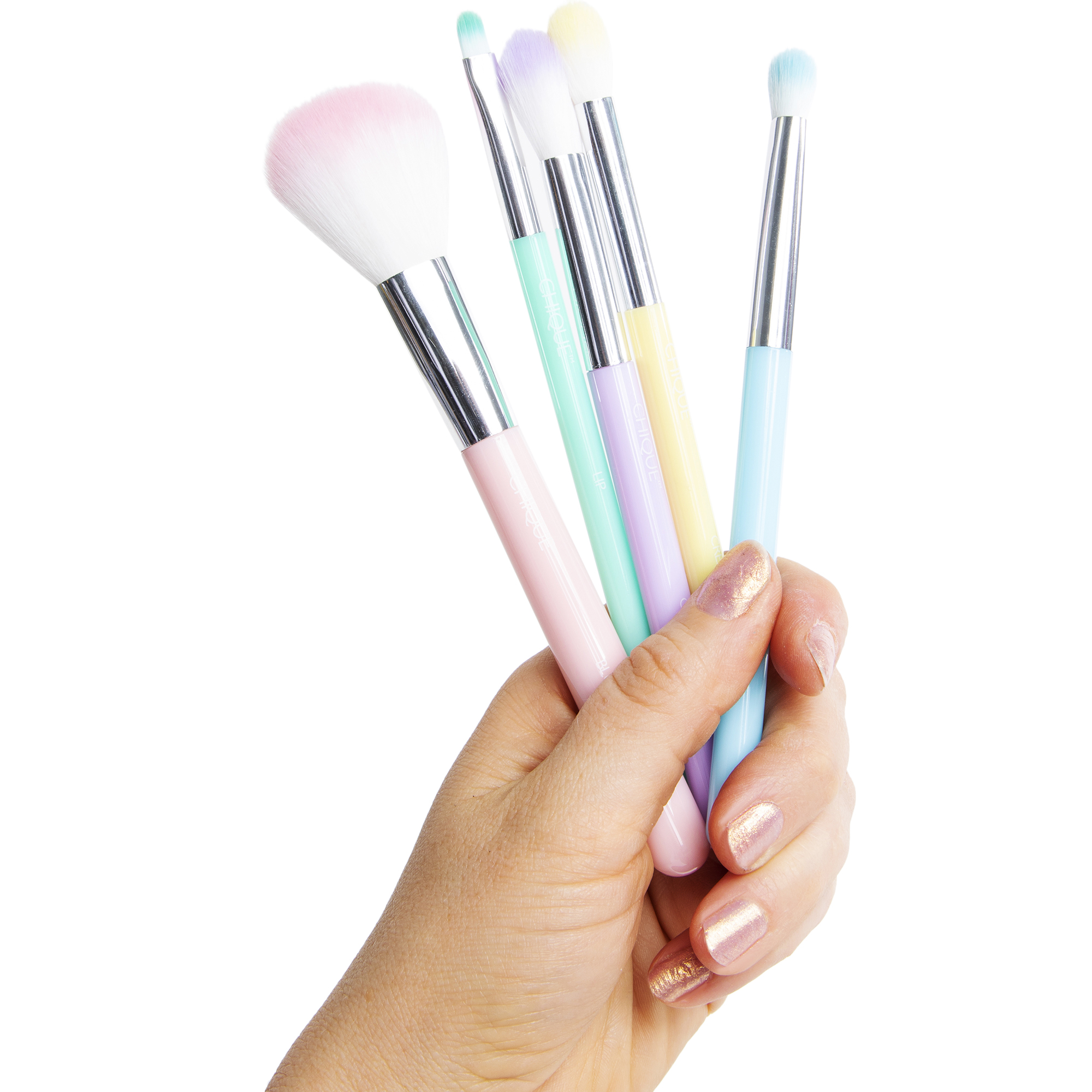 Chique™ Full Face 5-Piece Pastel Makeup Brush Set