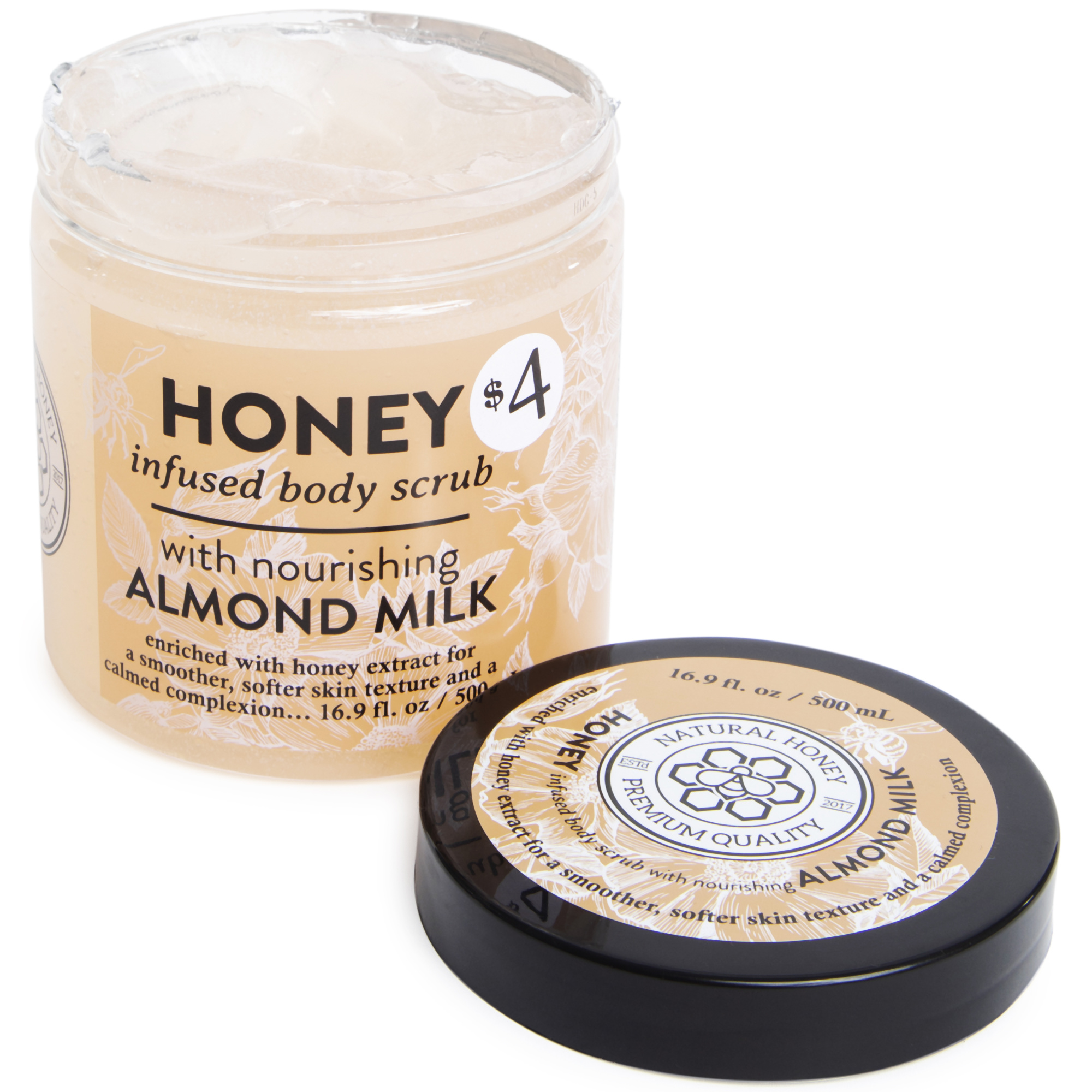 Honey-infused Body Scrub With Almond Milk 16.9 Fl.oz
