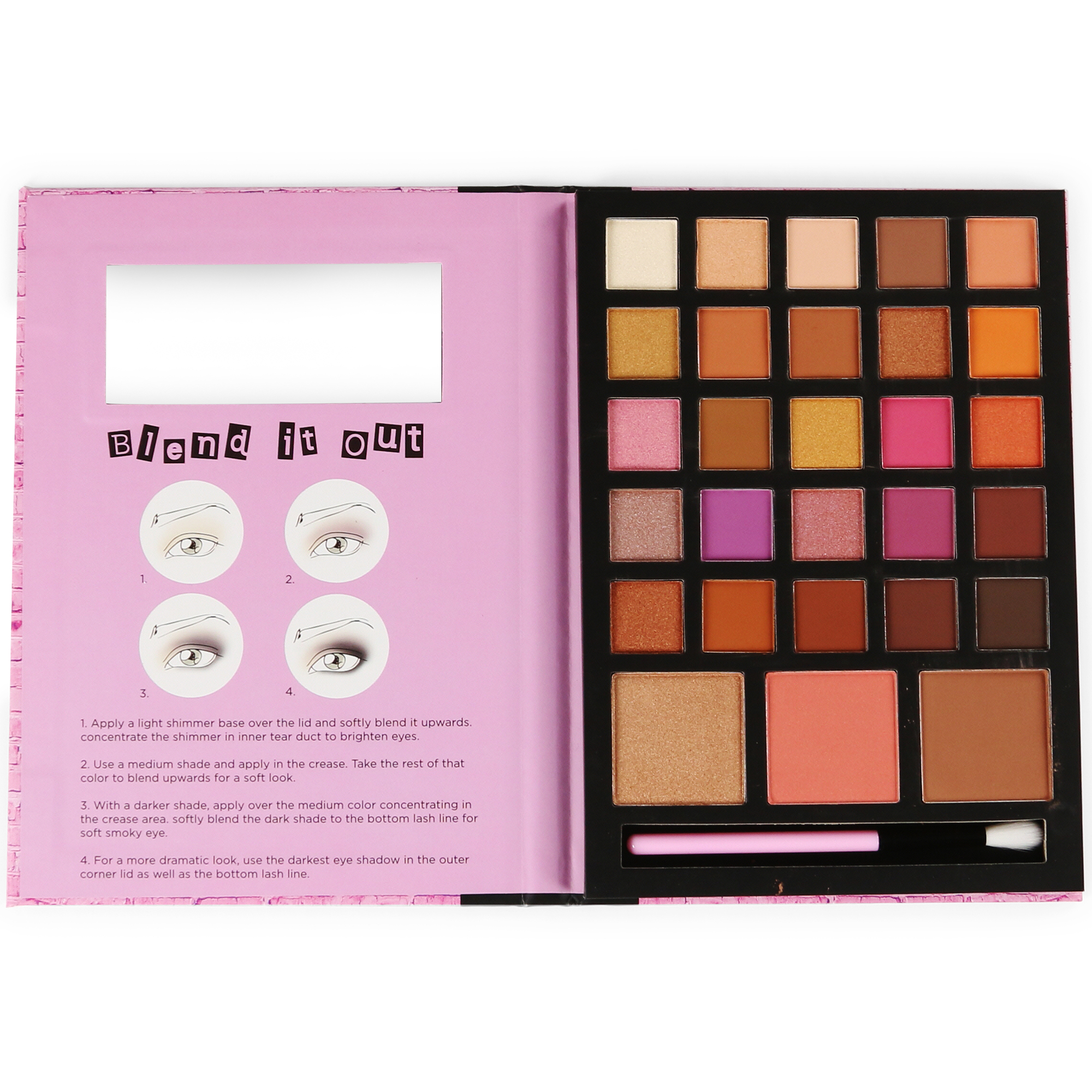 Grunge Beauty Book Eyeshadow & Face Makeup Palette 29-Piece