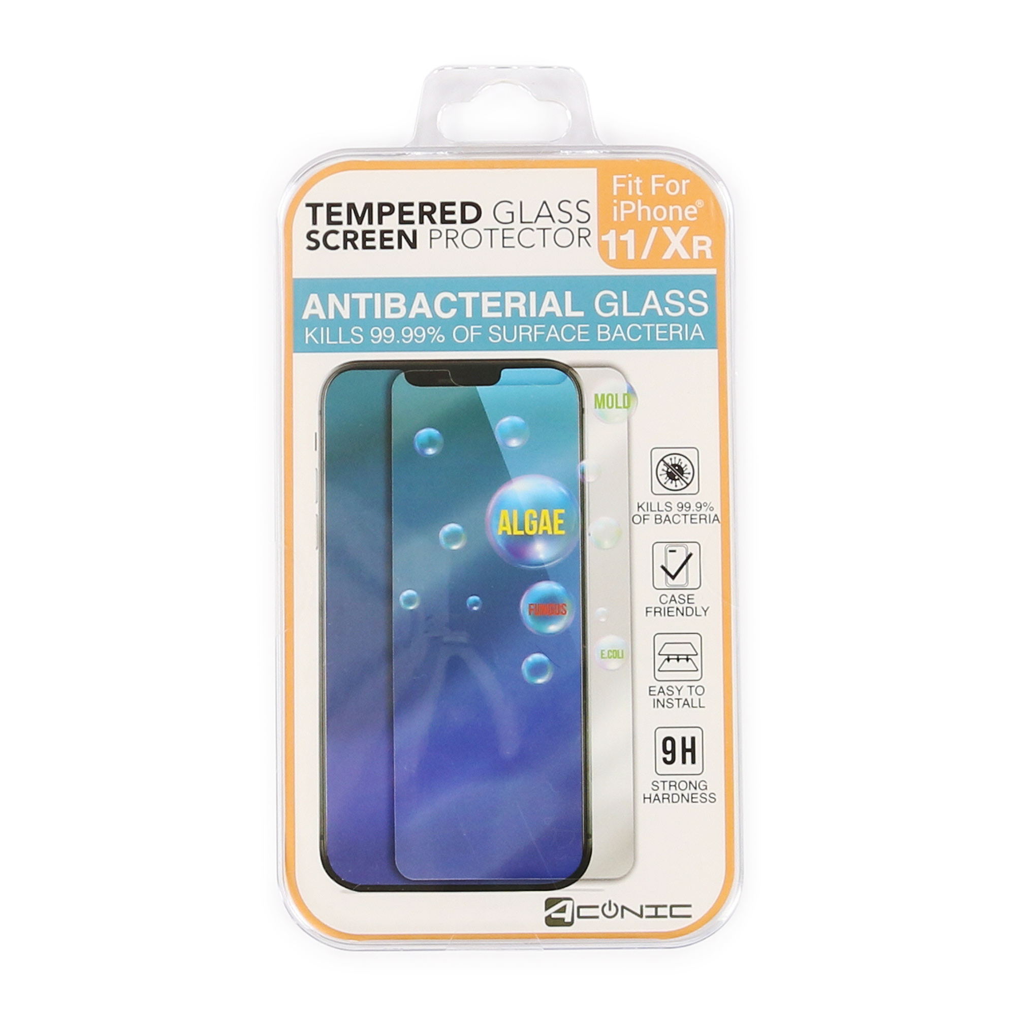 iPhone 11® /Xr® Antibacterial Tempered Glass Screen Protector