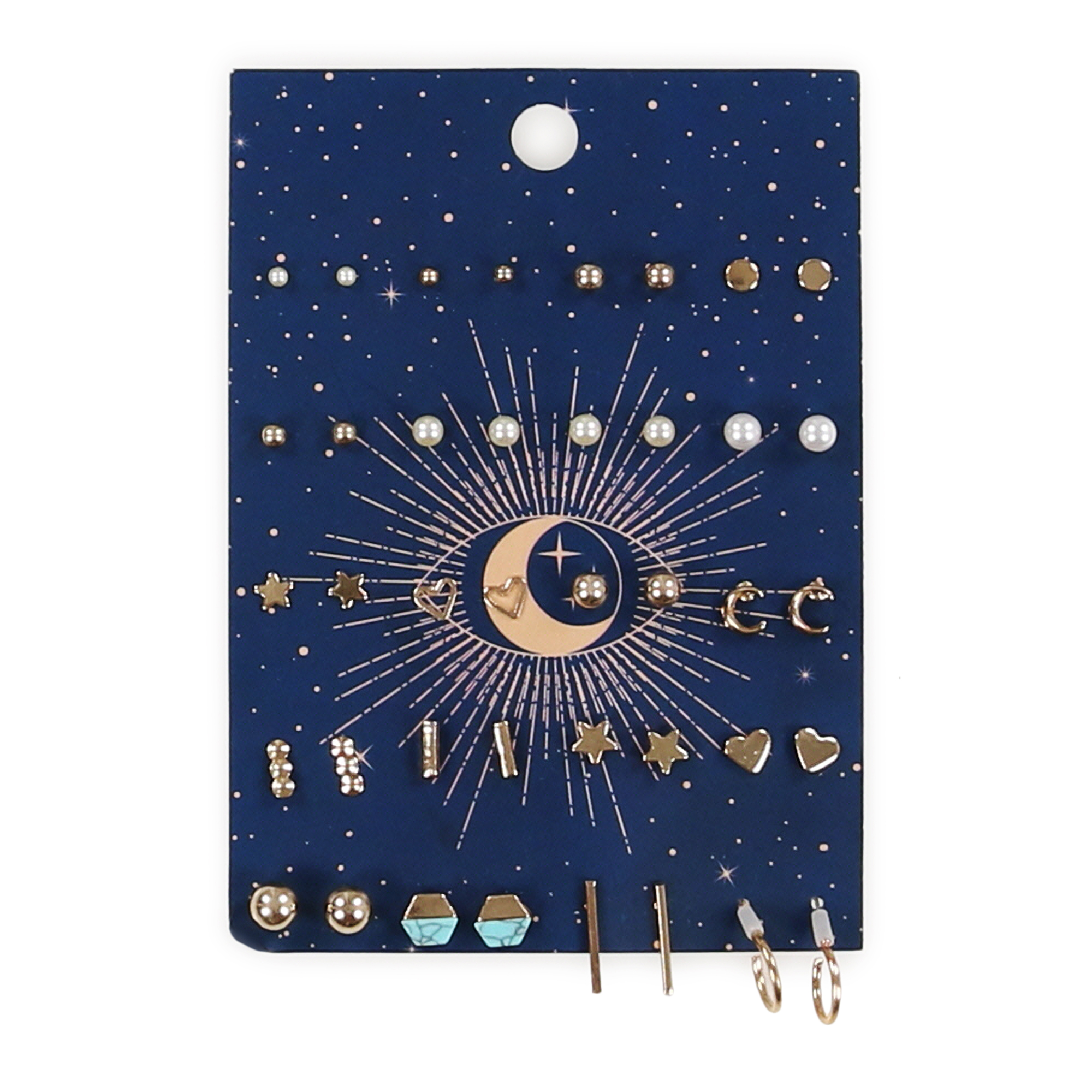 Celestial Stud Earrings 20-Pair Set