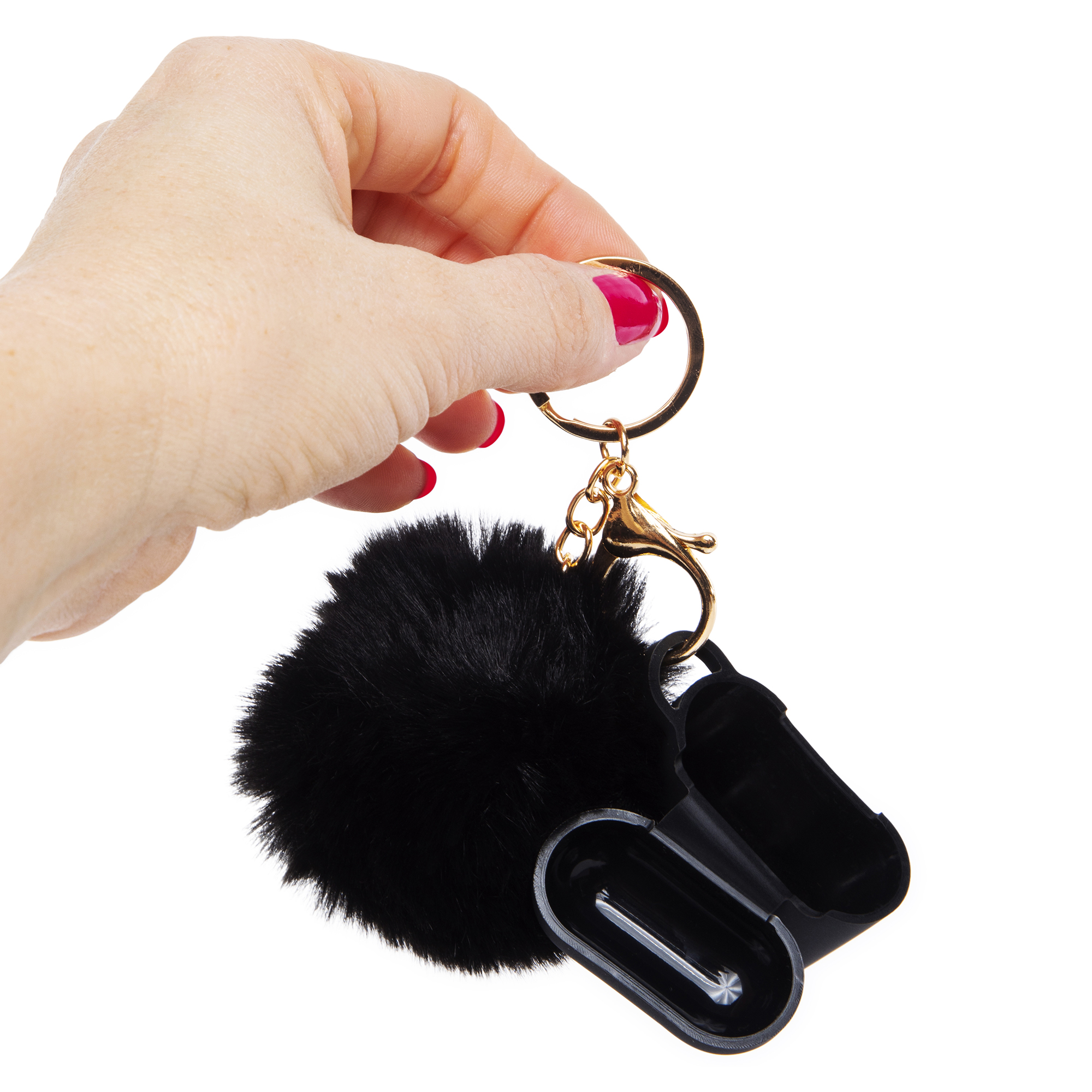 Protective Case For Apple Airpods® w/ Faux Fur Pom & Keychain