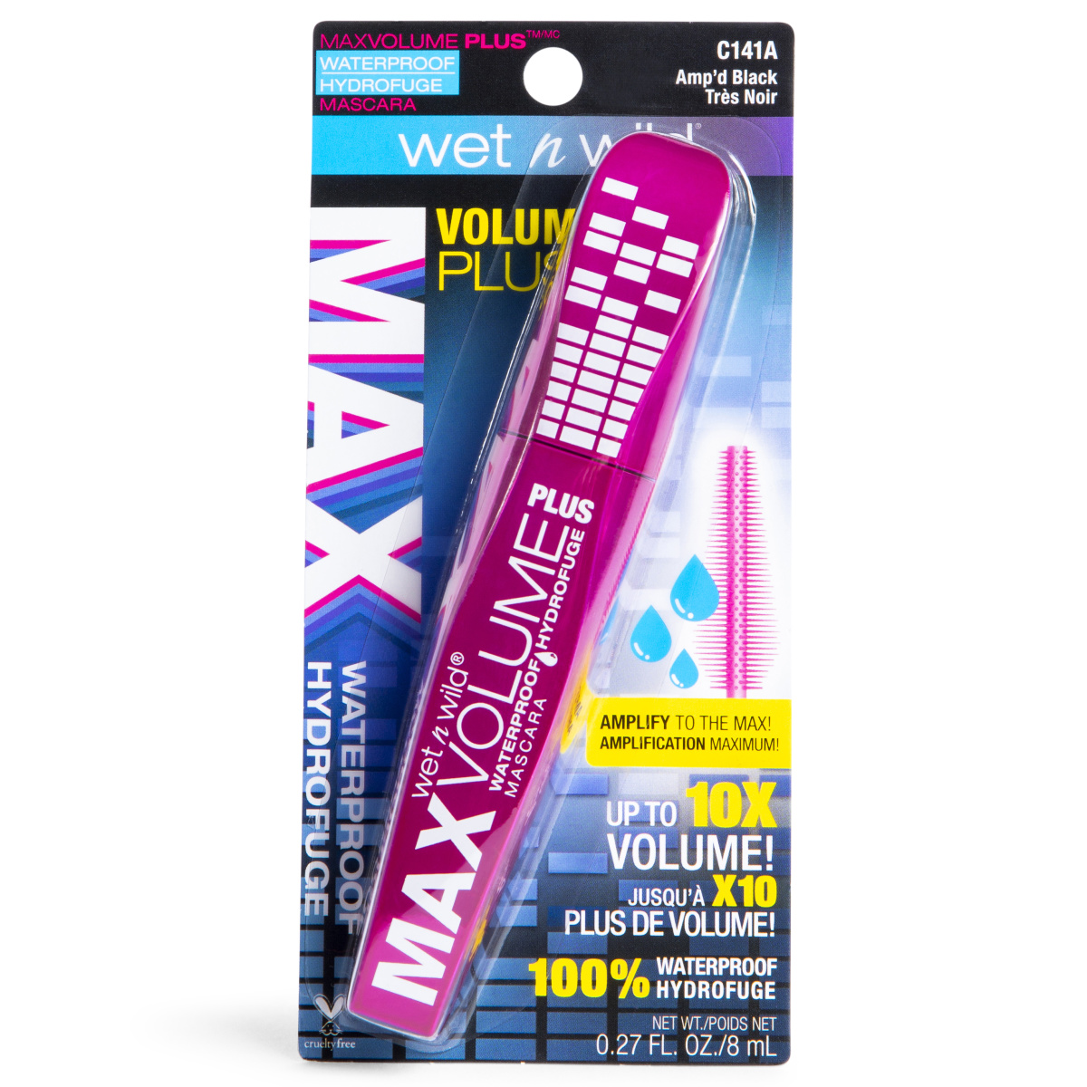 Wet N Wild® Max Volume Plus Waterproof Mascara - Amp'D Black