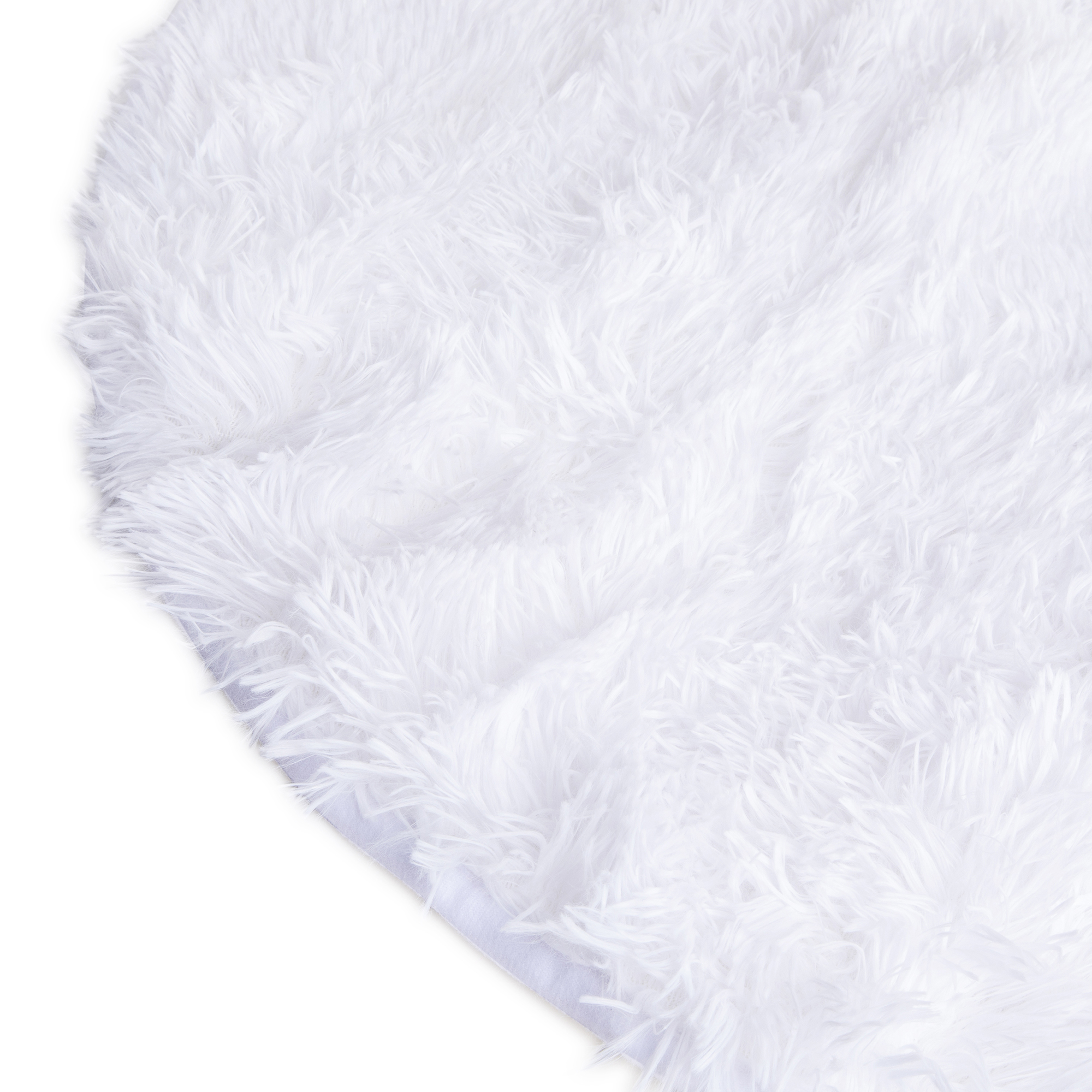 Round Faux Fur Accent Rug 2.5ft