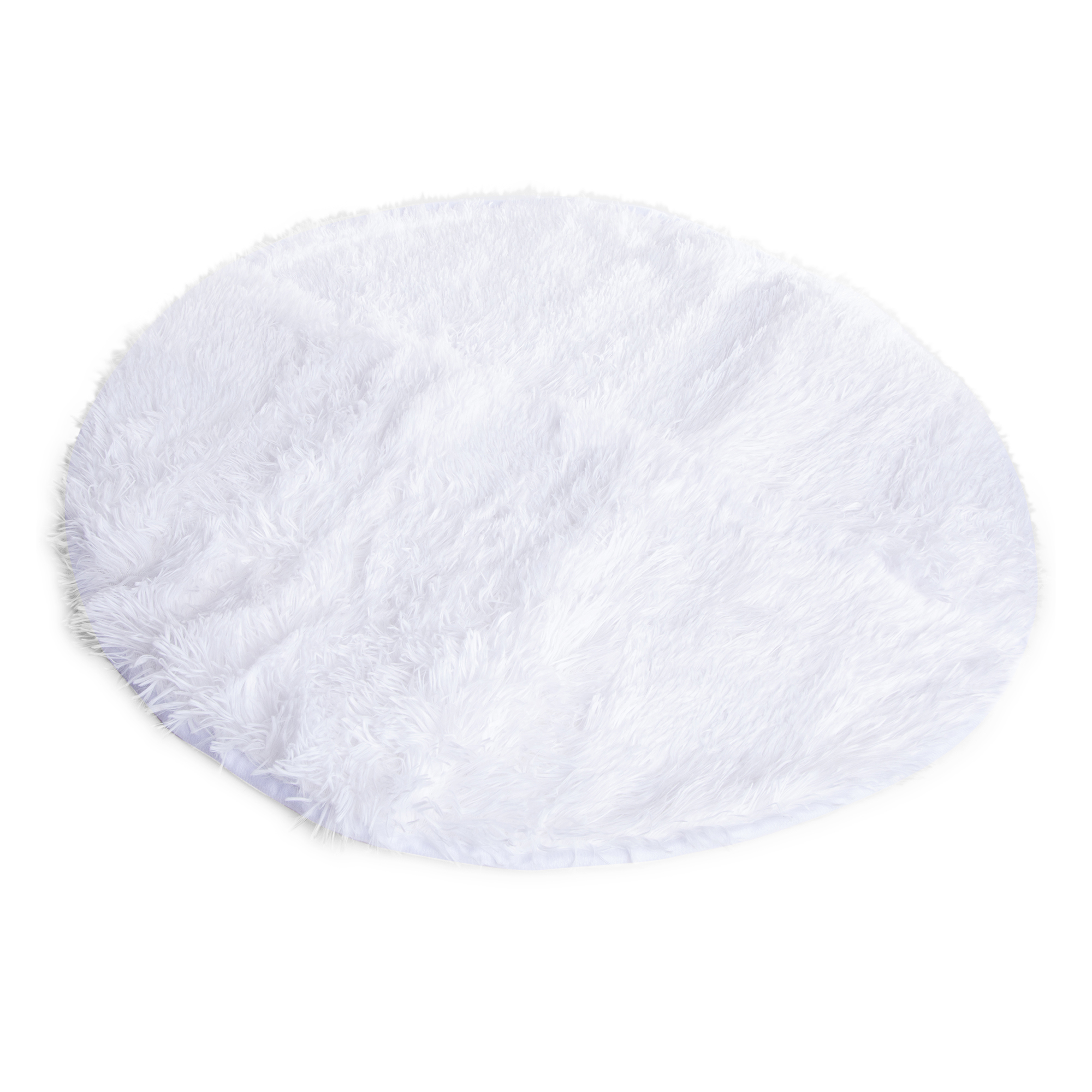 Round Faux Fur Accent Rug 2.5ft