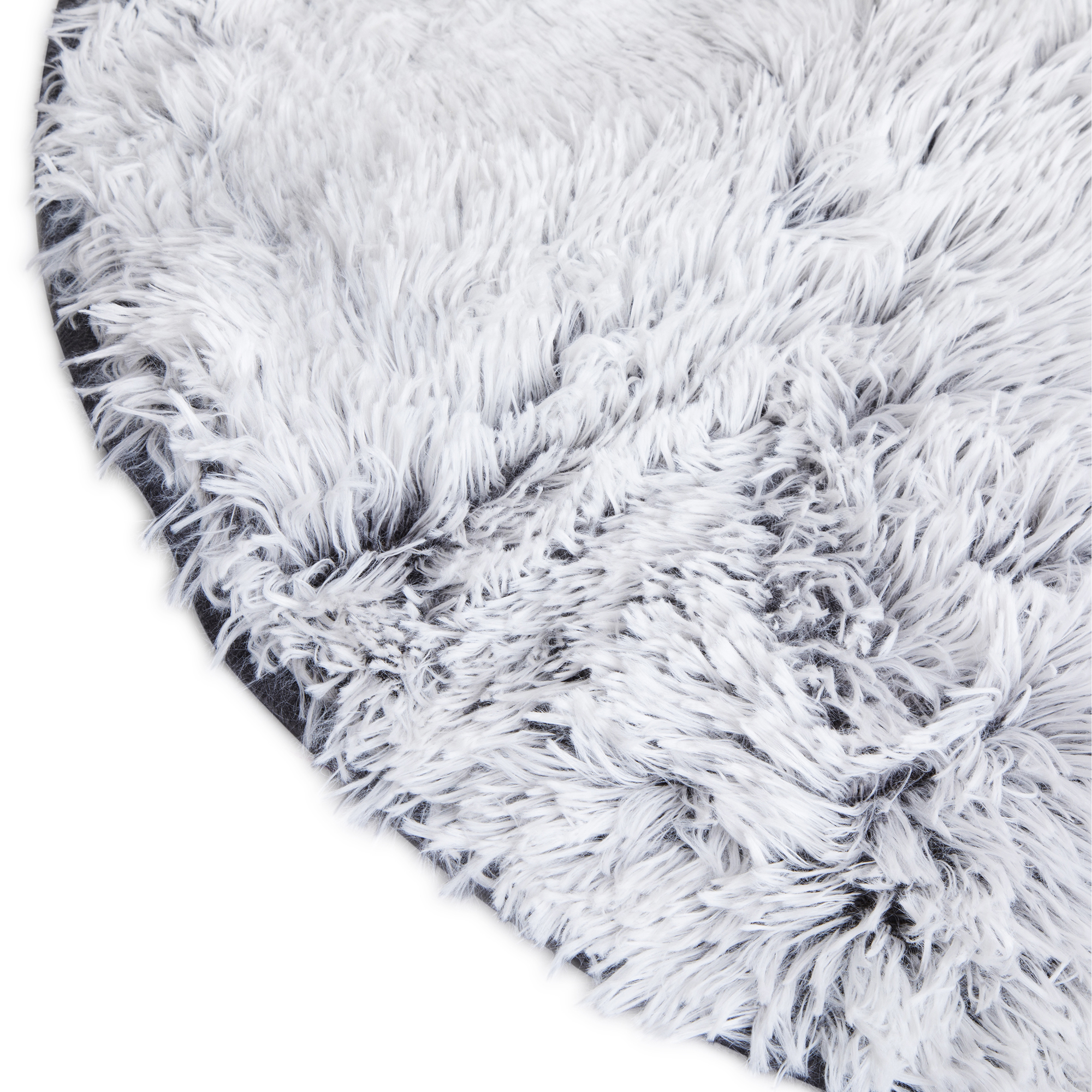 Round Faux Fur Accent Rug 2.5ft
