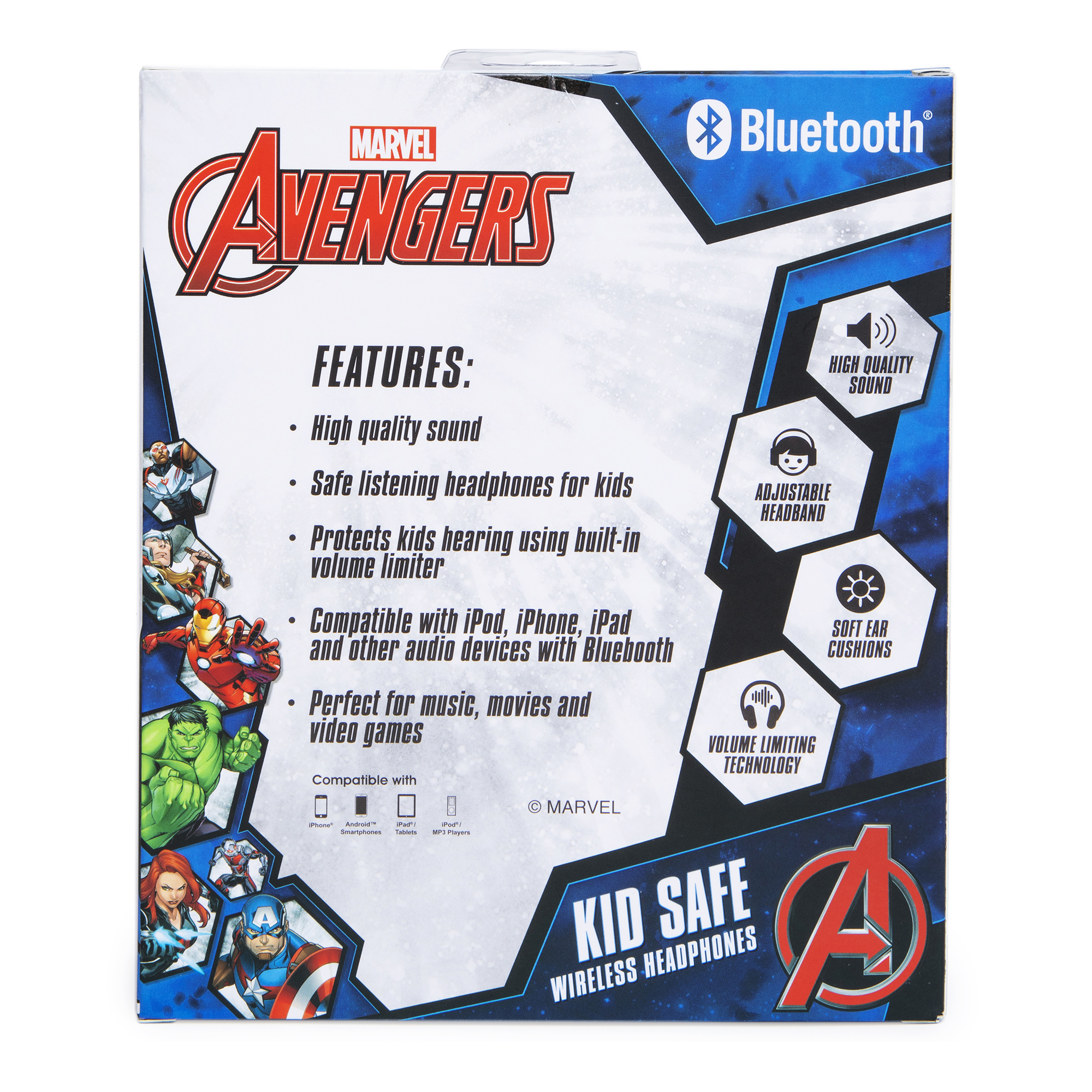 Marvel® Avengers™ Kid-Safe Bluetooth® Headphones