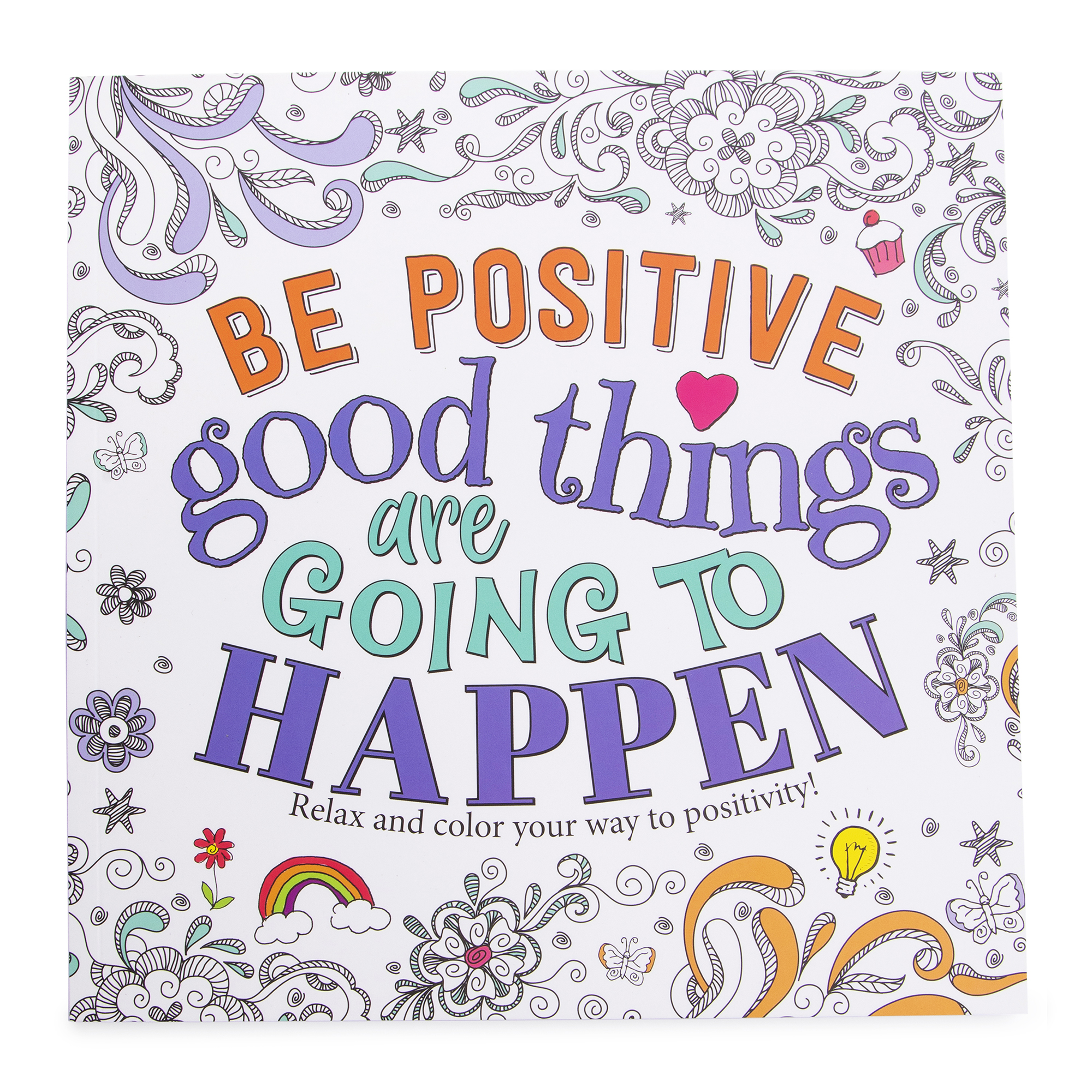 Be Positive' Adult Coloring Book