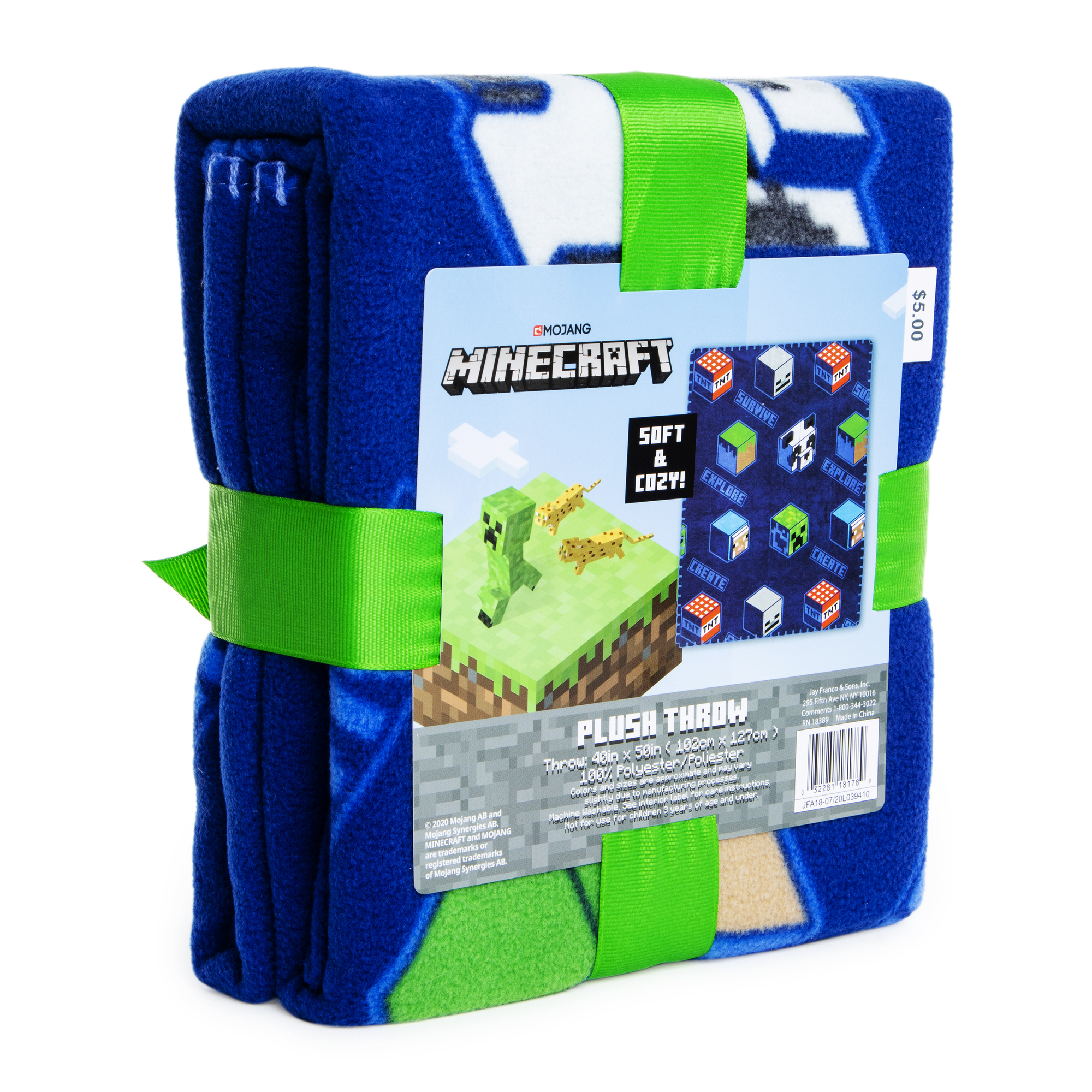 Minecraft™ Blocks Fleece Blanket 40in x 50in