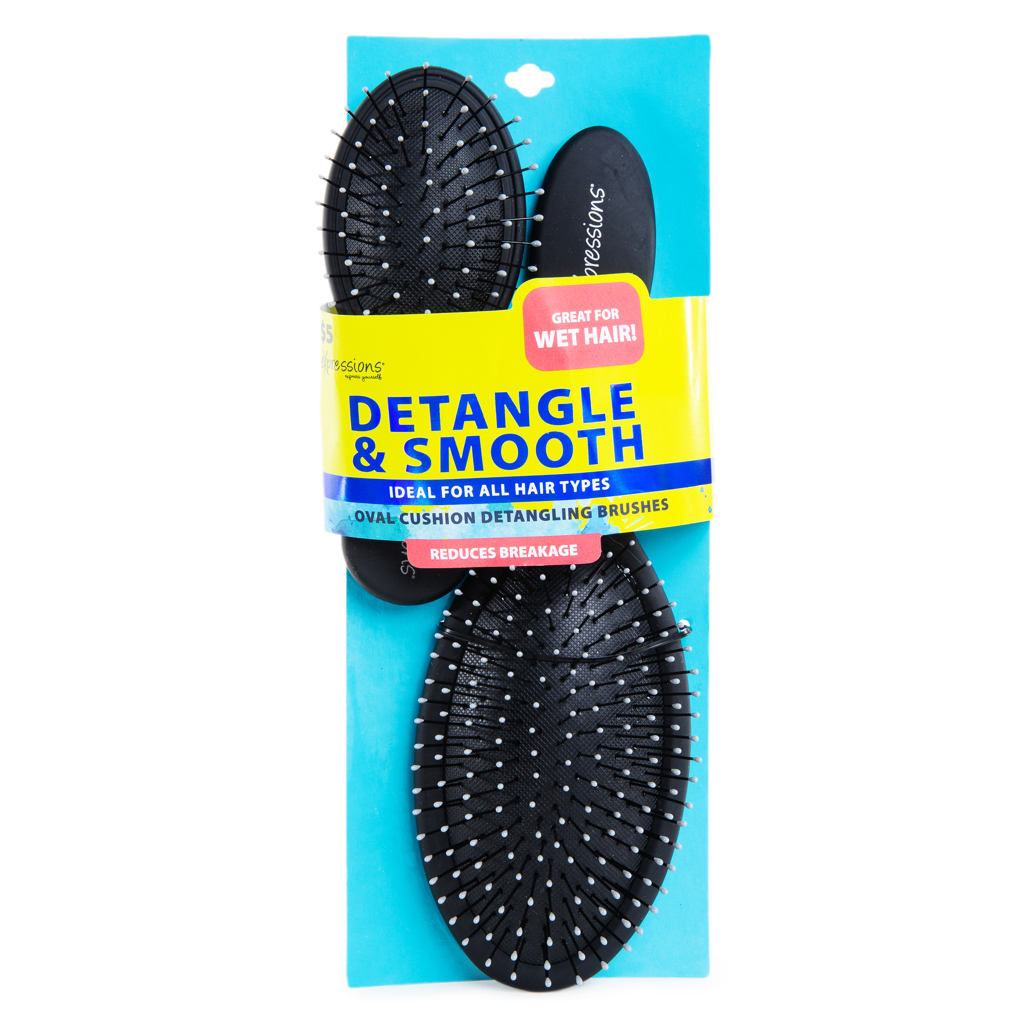 Oval Detangling Hair Brush 2-Count