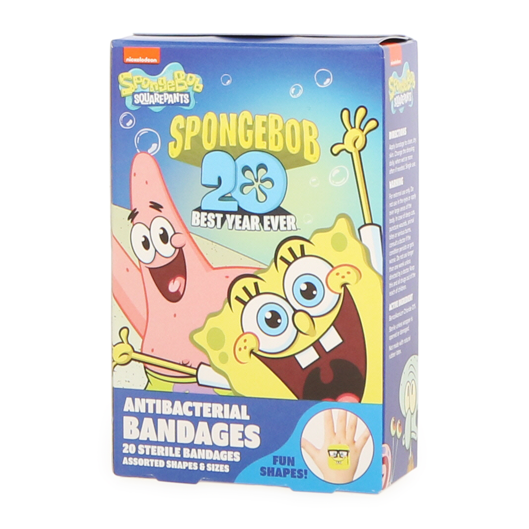 Spongebob Squarepants™ Antibacterial Bandages 20-Count