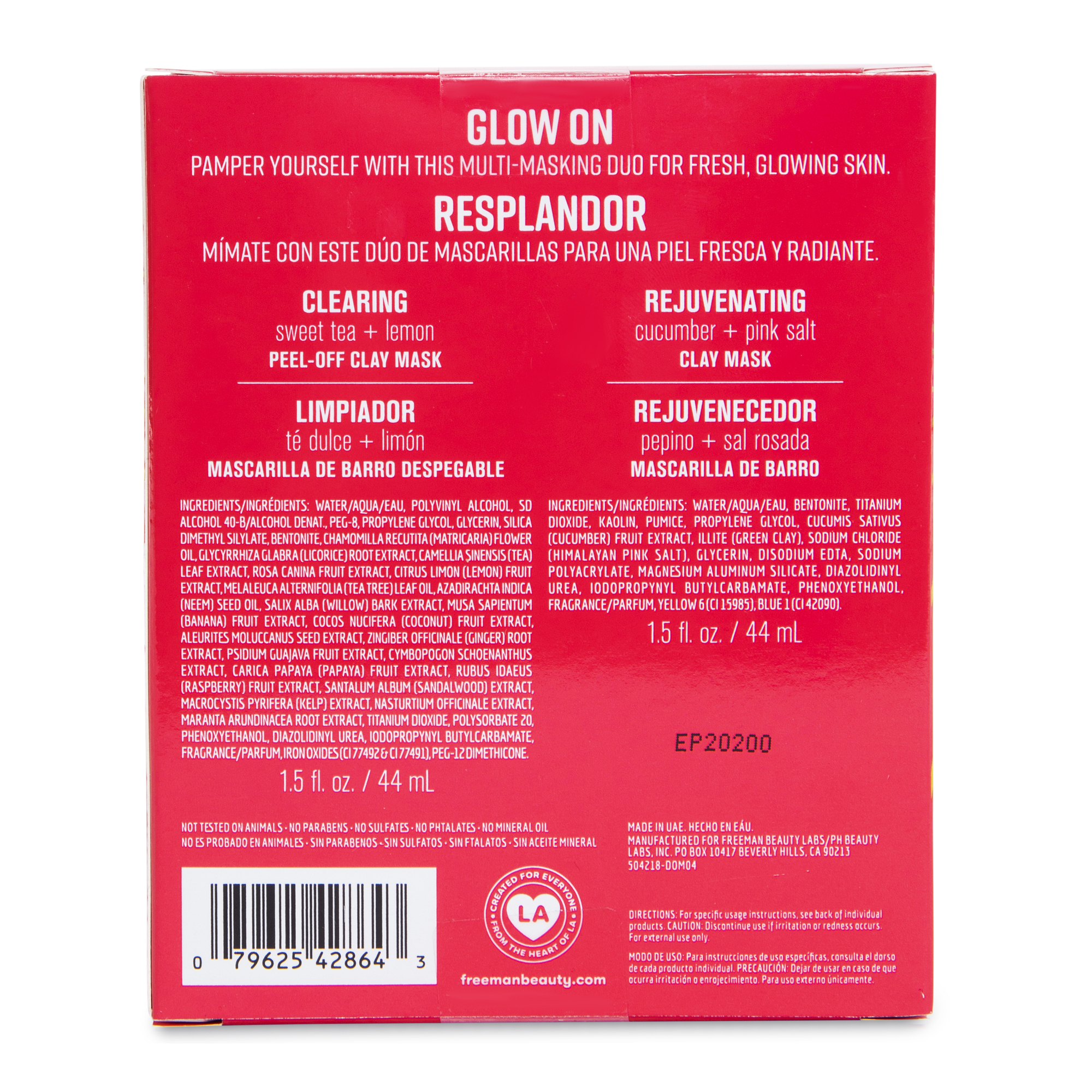 Freeman® For Everyone Face Mask Duo Set - Clearing Sweet Tea/Rejuvenating Cucumber