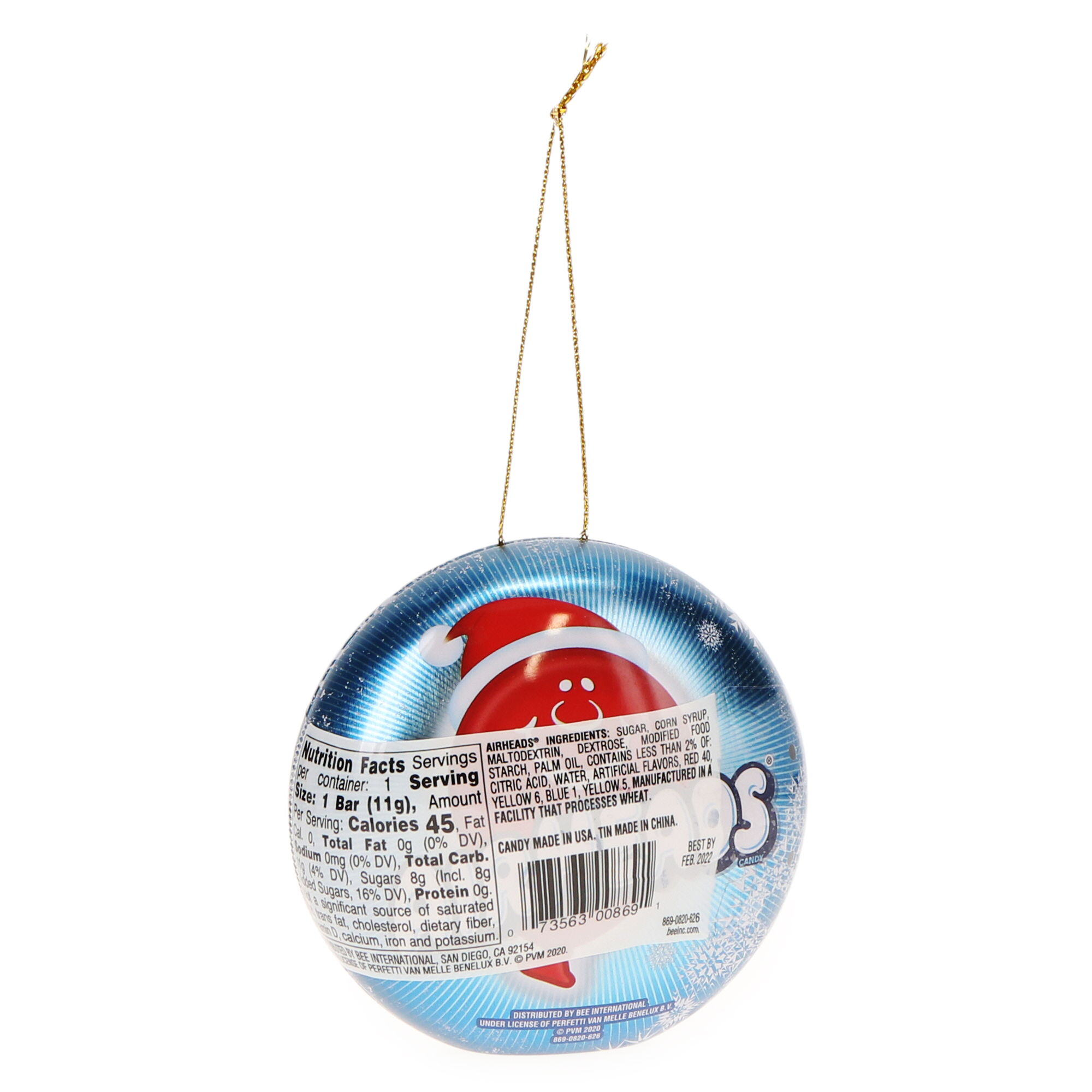 Candy Faves Tin Christmas Ornament